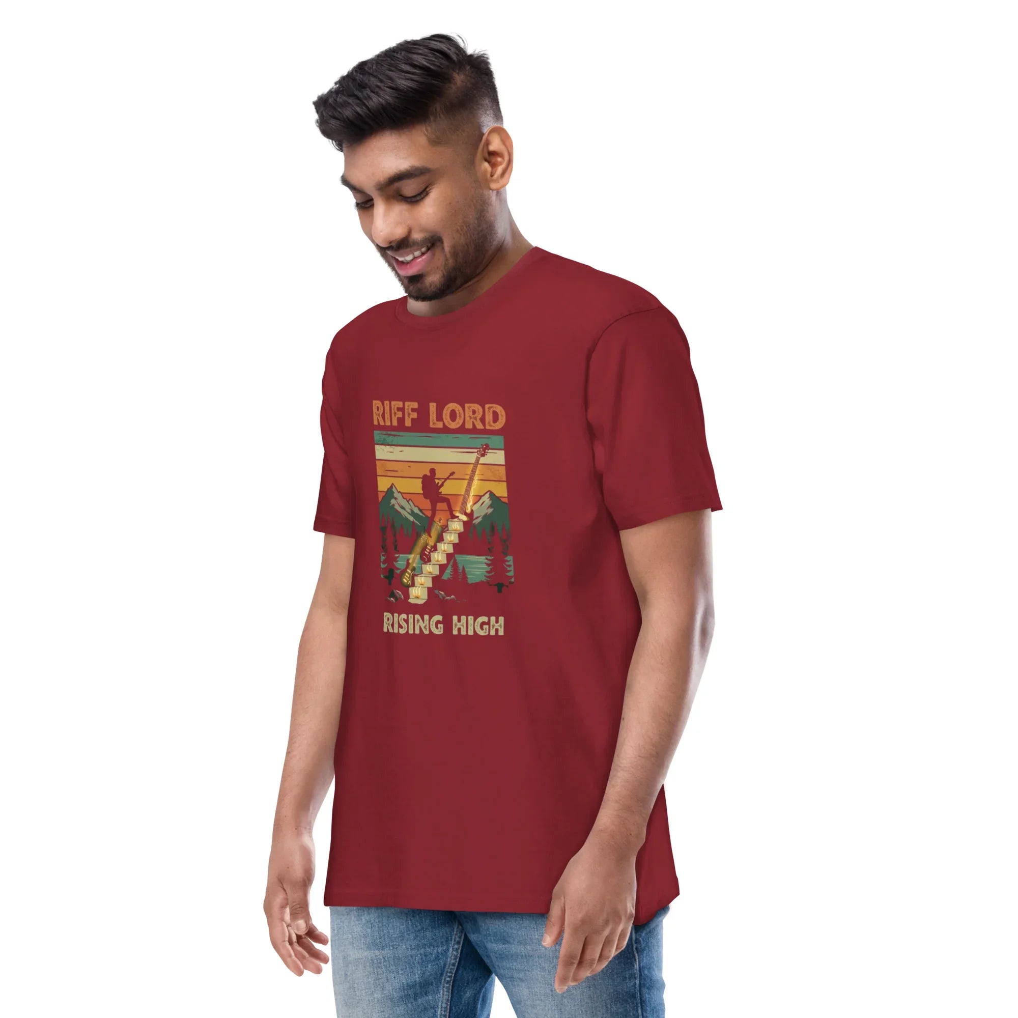 Riff Lord Rising High – Vintage Rock Men’s Tee - RaZits