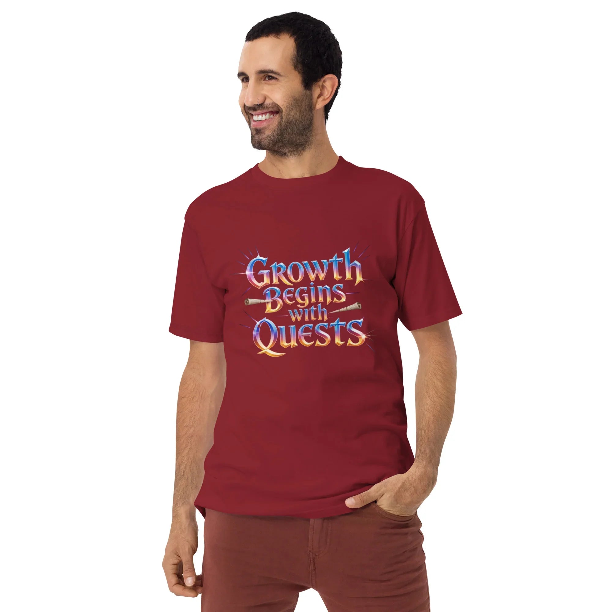 Growth Begins with Quests – RPG T-Shirt - RaZits