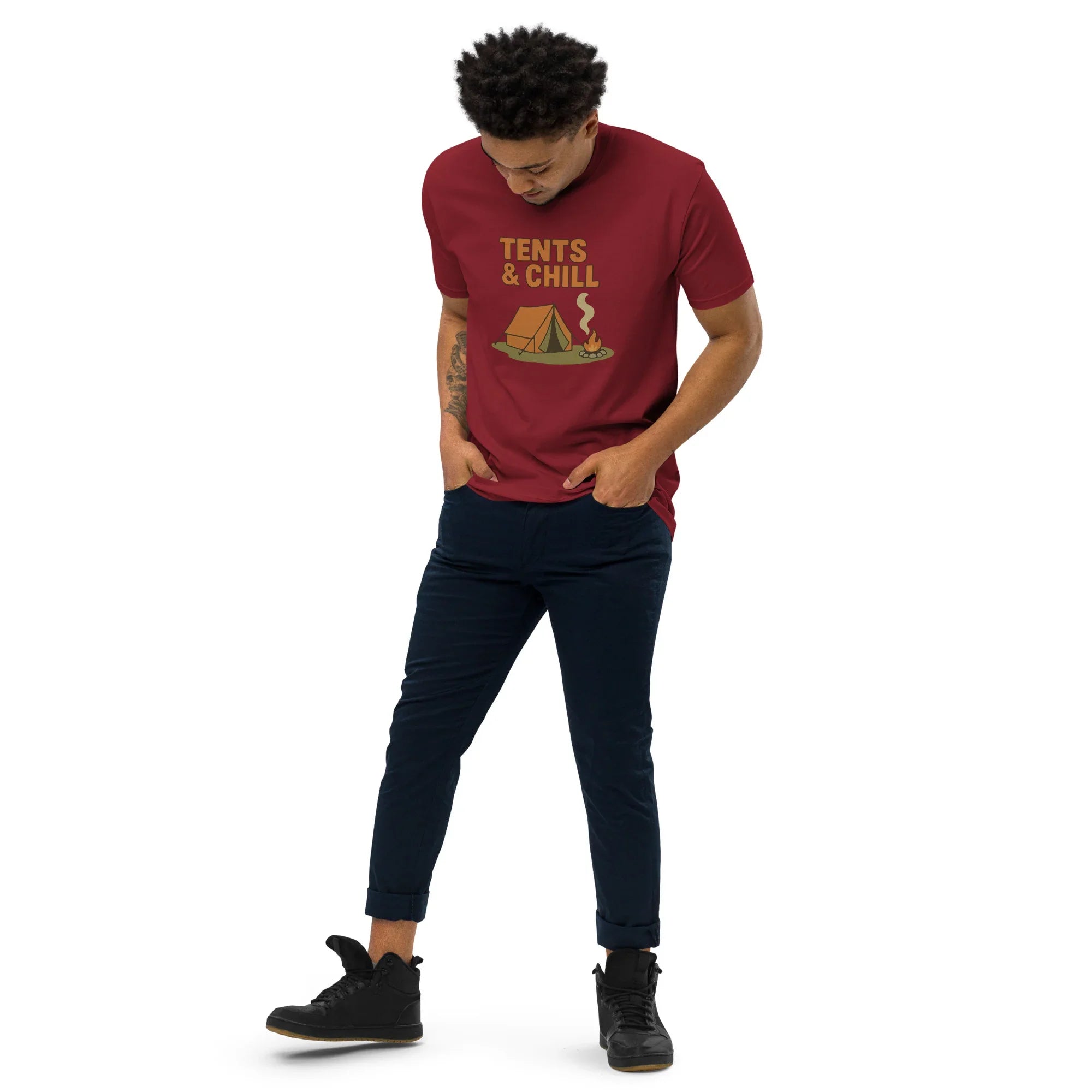 Tents & Chill Tee – Cozy Campfire Graphic Shirt - RaZits