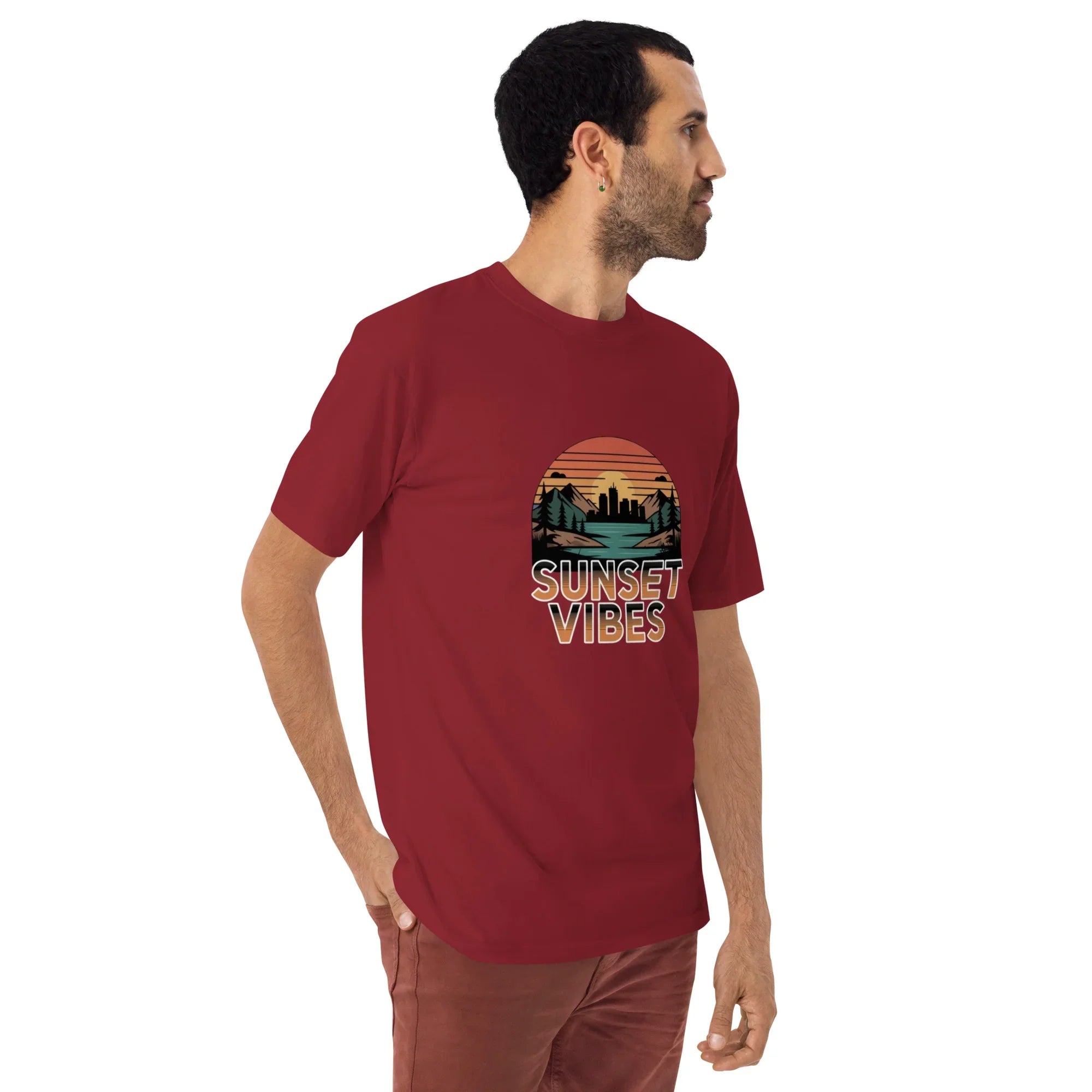 Sunset Vibes – City Escape Tee for Men - RaZits