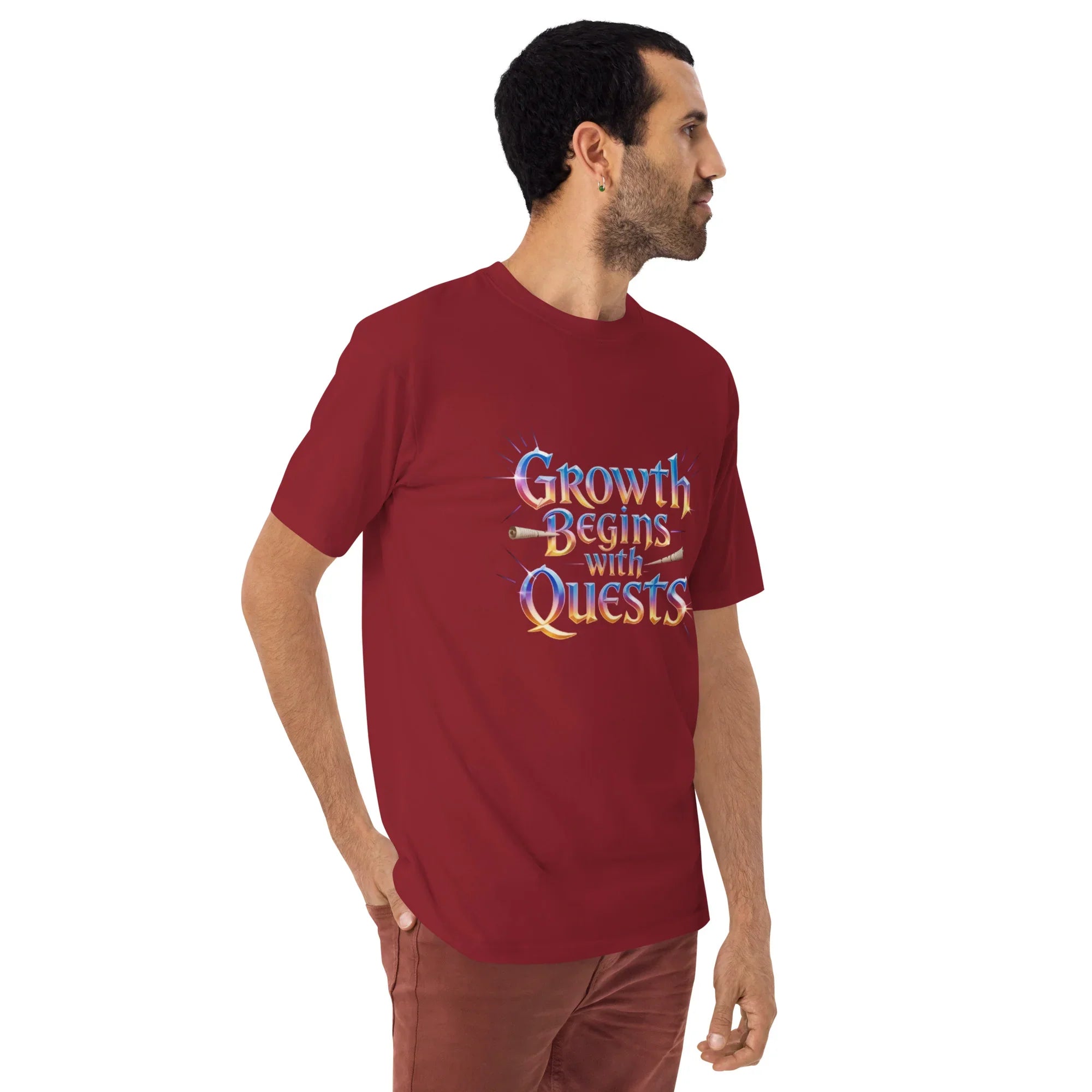 Growth Begins with Quests – RPG T-Shirt - RaZits