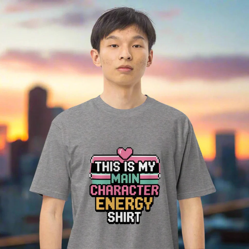 Main Character Energy Shirt – Pixel Gamer Vibes Tee - RaZits
