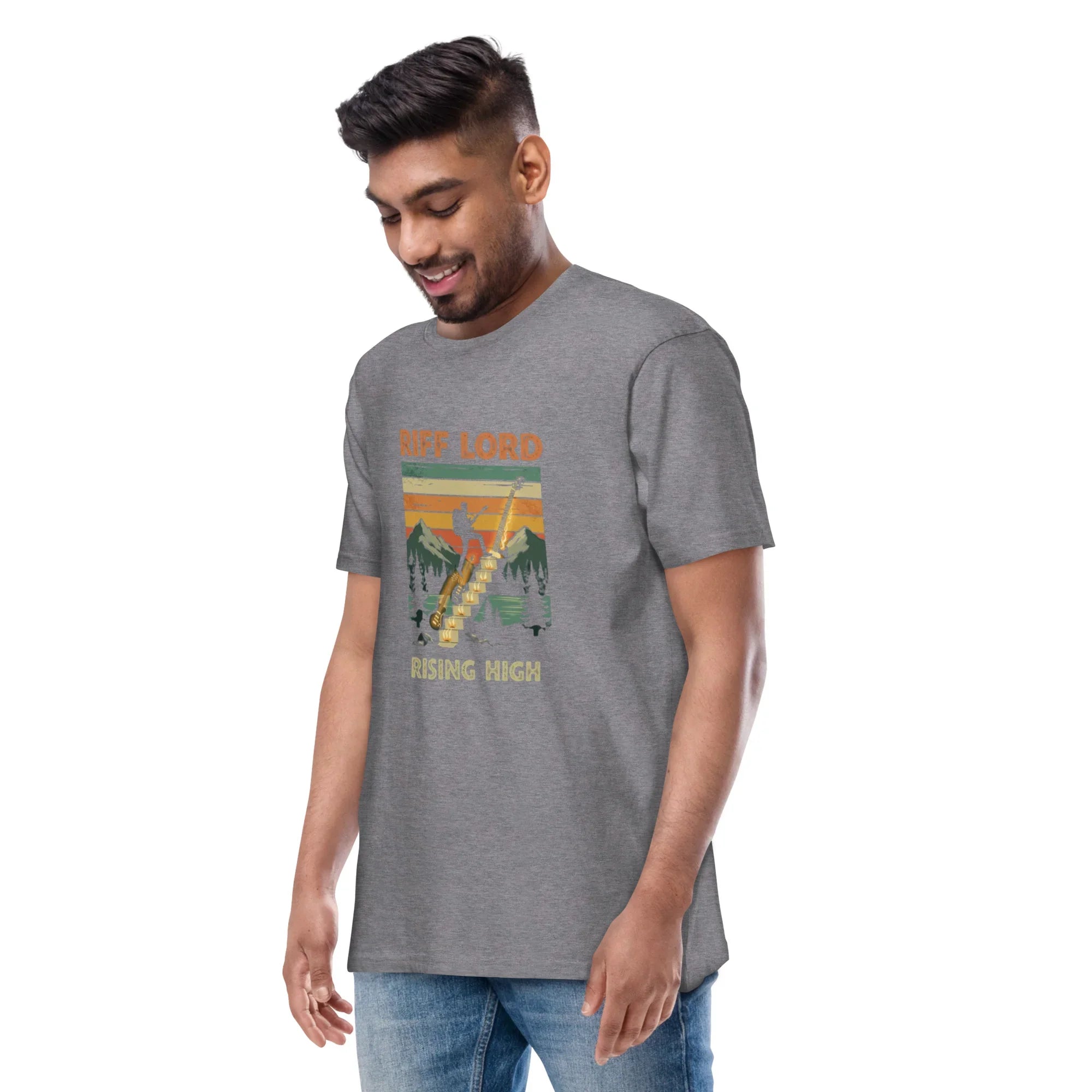 Riff Lord Rising High – Vintage Rock Men’s Tee - RaZits
