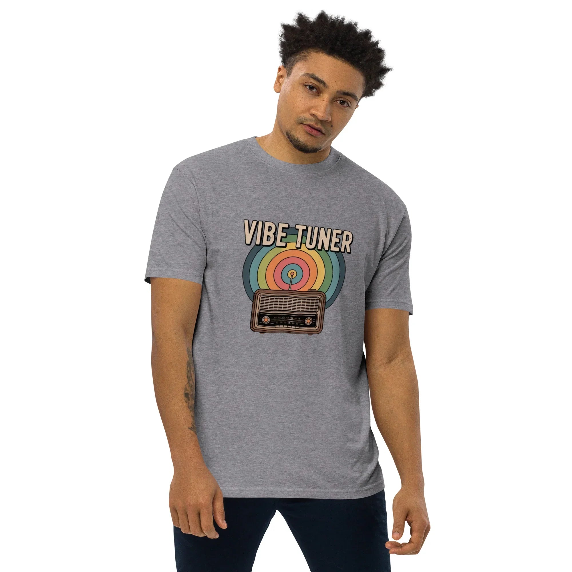 Vibe Tuner – Retro Radio Graphic Tee for Men - RaZits