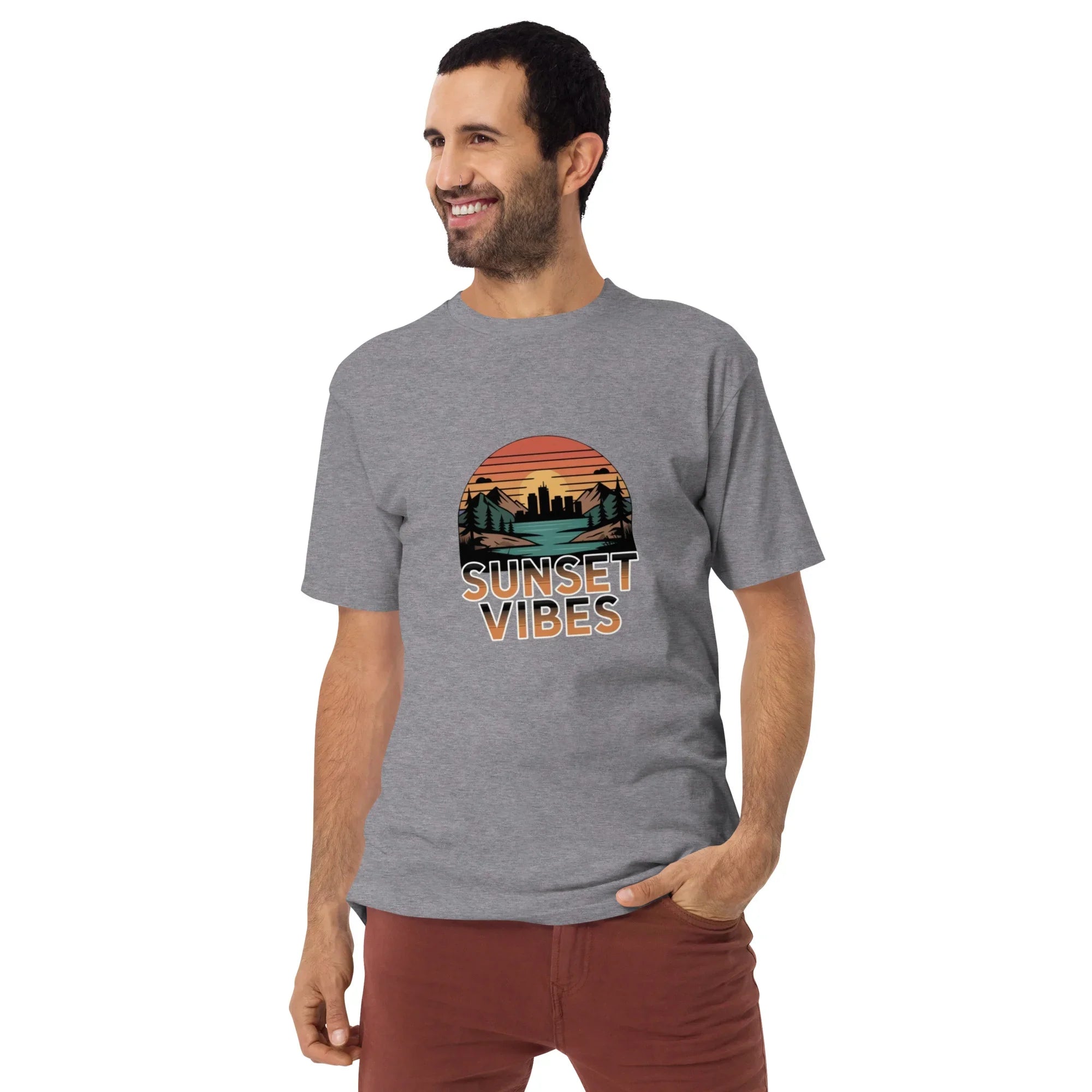 Sunset Vibes – City Escape Tee for Men - RaZits