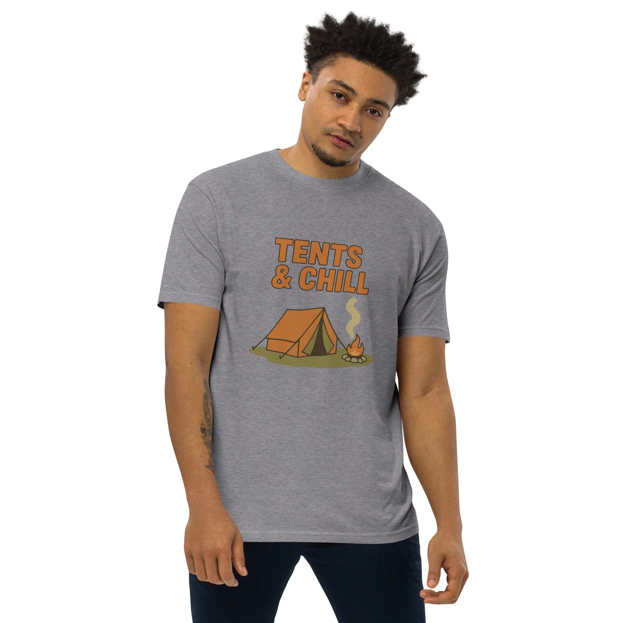 Tents & Chill Tee – Cozy Campfire Graphic Shirt - RaZits