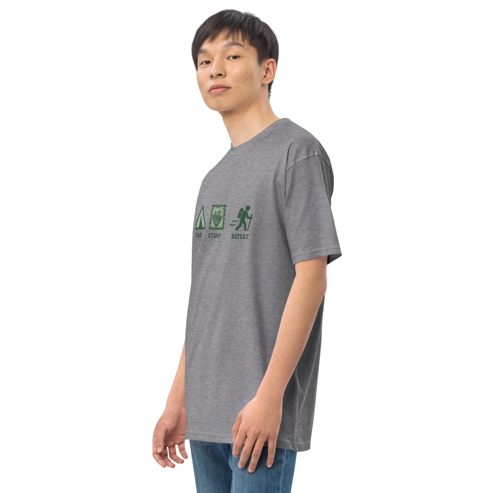 Camp Stamp Repeat Tee – National Park Hiking Shirt - RaZits