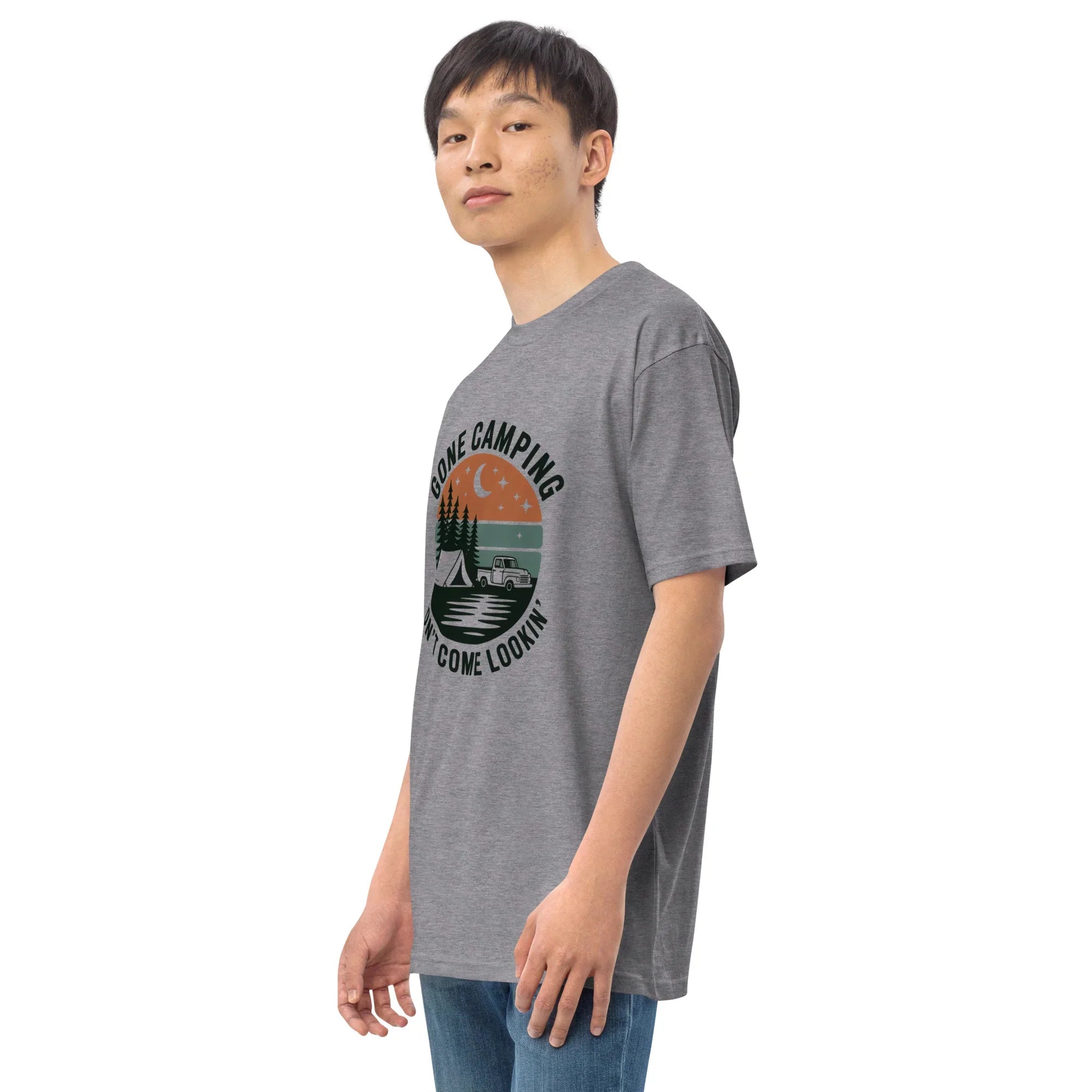 Gone Camping Tee – Retro Tent & Truck Graphic Shirt - RaZits