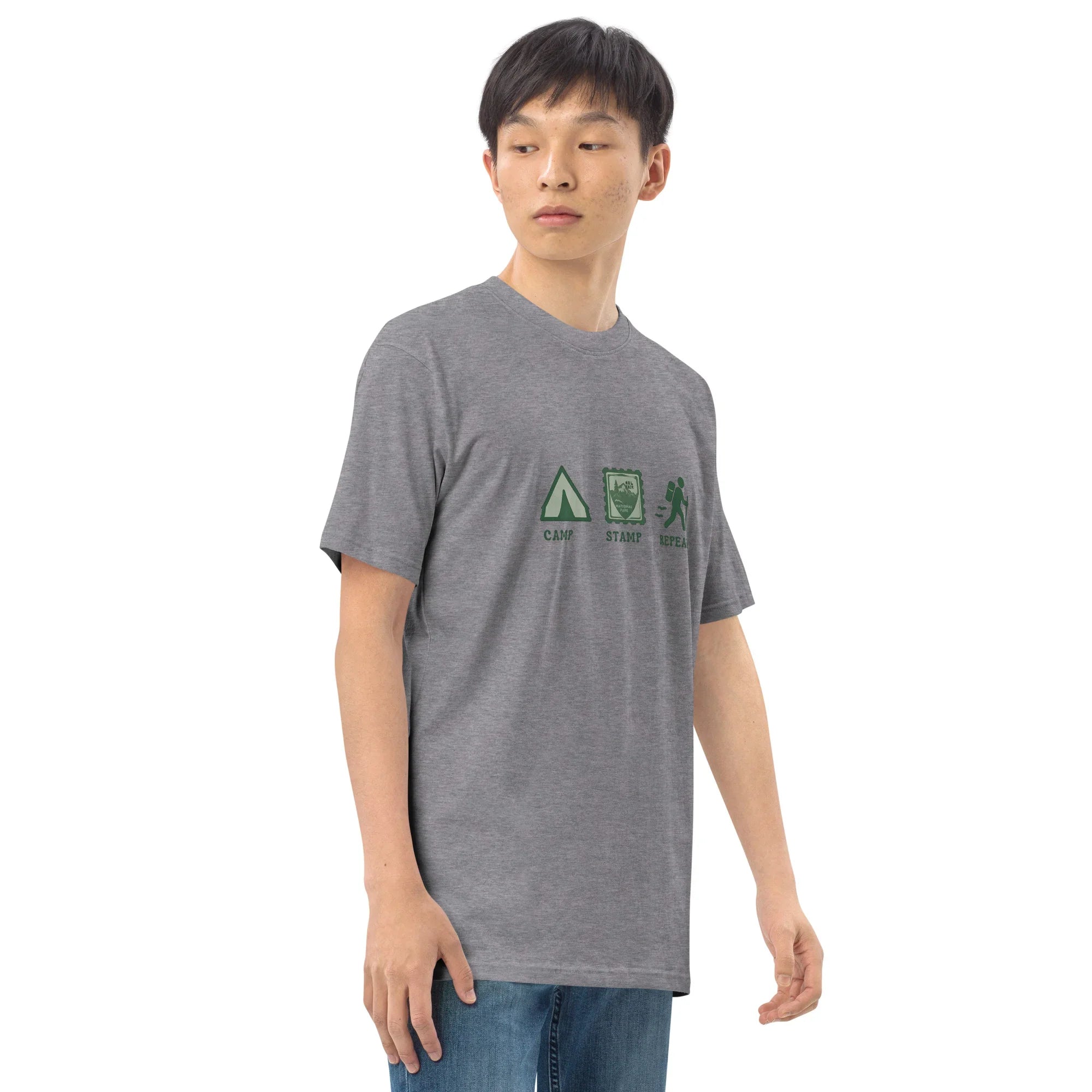 Camp Stamp Repeat Tee – National Park Hiking Shirt - RaZits