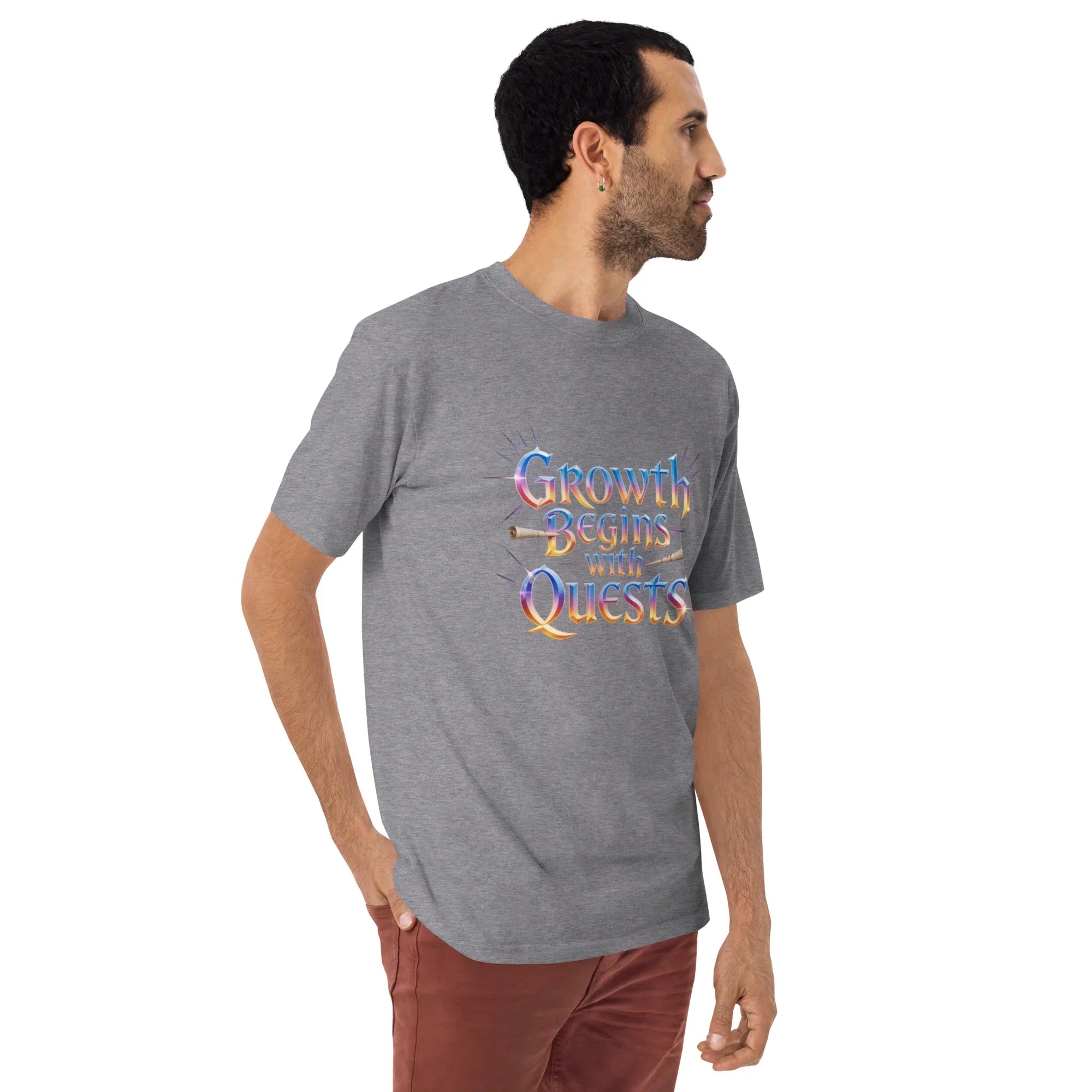 Growth Begins with Quests – RPG T-Shirt - RaZits