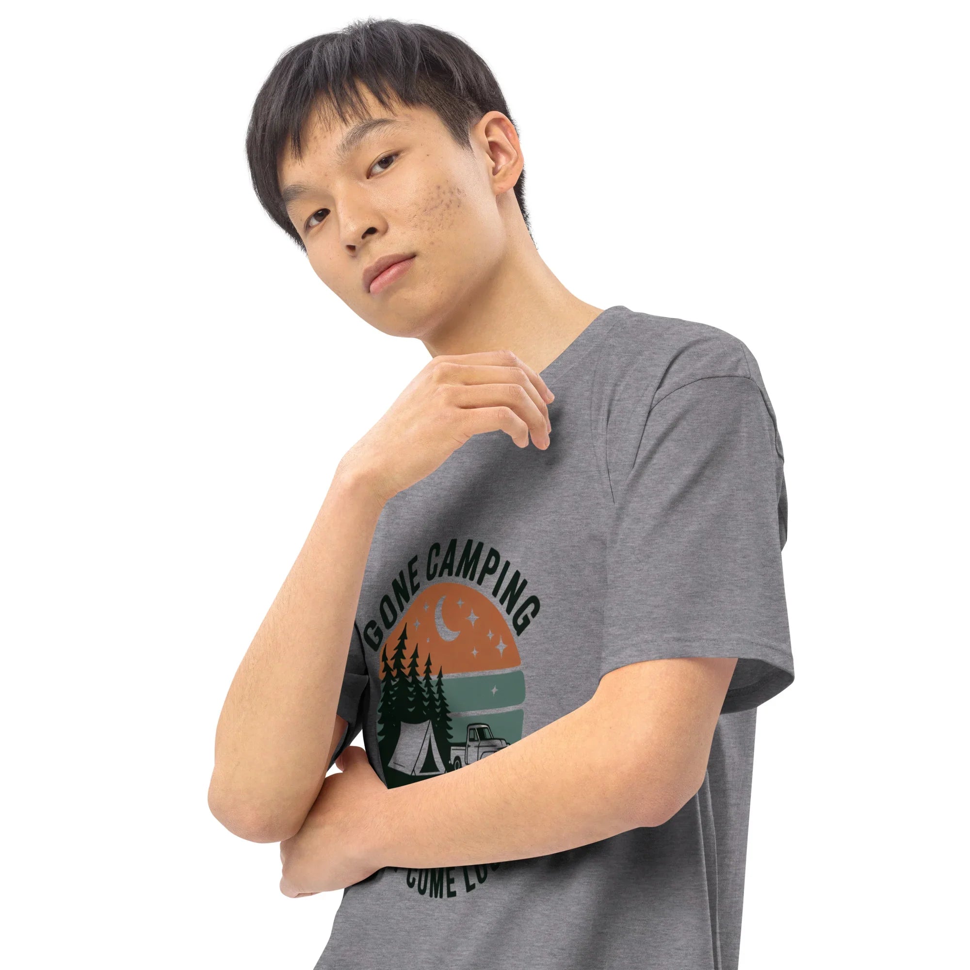Gone Camping Tee – Retro Tent & Truck Graphic Shirt - RaZits
