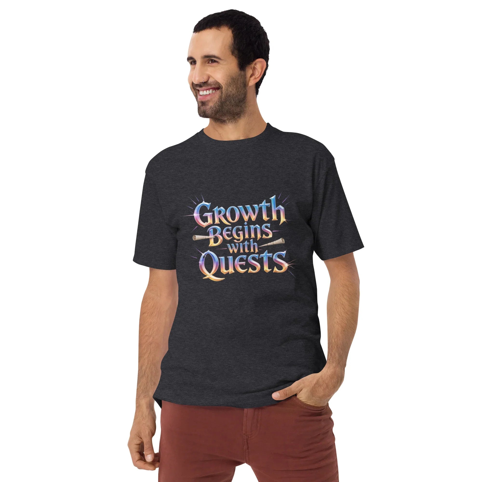 Growth Begins with Quests – RPG T-Shirt - RaZits