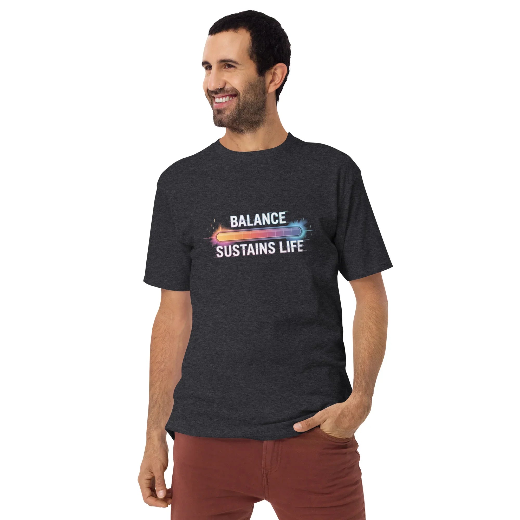 Balance Sustains Life RPG T-Shirt – Health & Mana Bar Design - RaZits