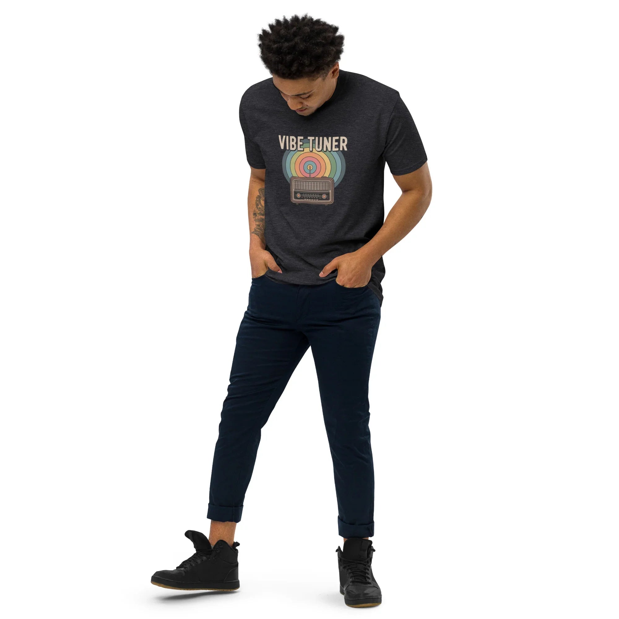 Vibe Tuner – Retro Radio Graphic Tee for Men - RaZits