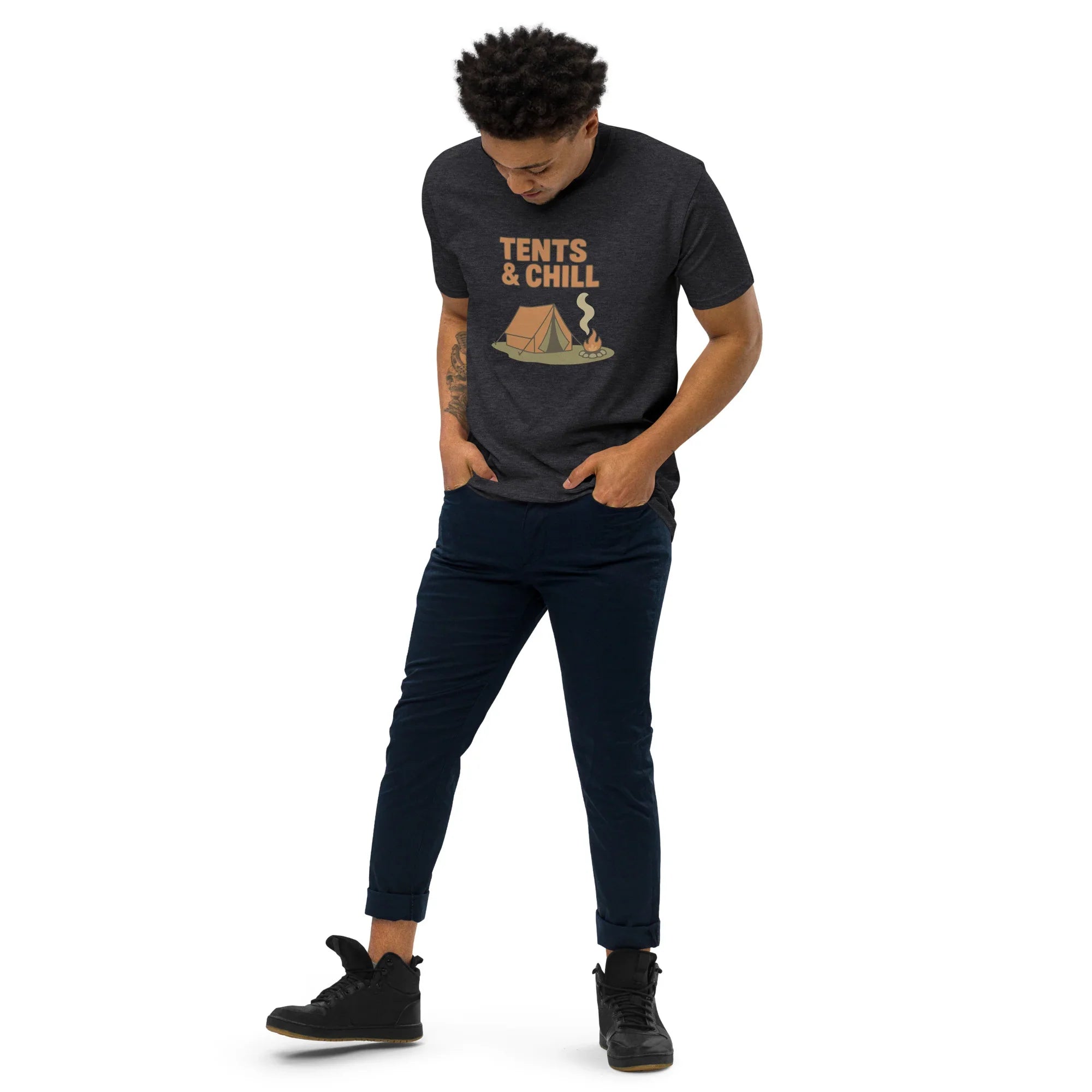 Tents & Chill Tee – Cozy Campfire Graphic Shirt - RaZits