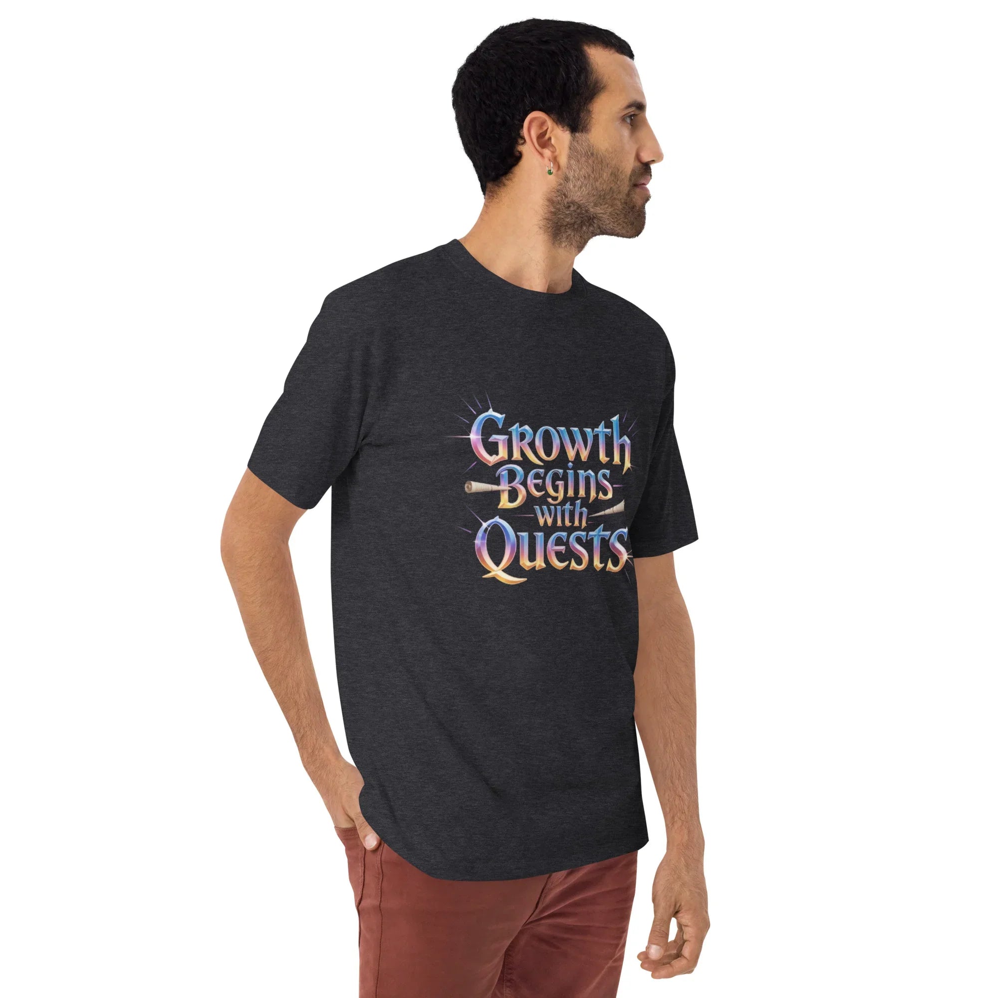 Growth Begins with Quests – RPG T-Shirt - RaZits