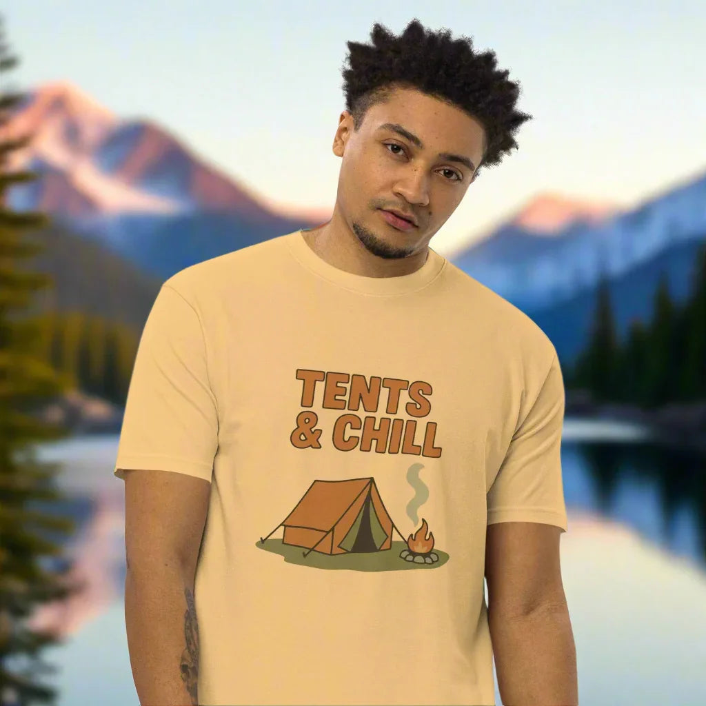 Tents & Chill Tee – Cozy Campfire Graphic Shirt - RaZits