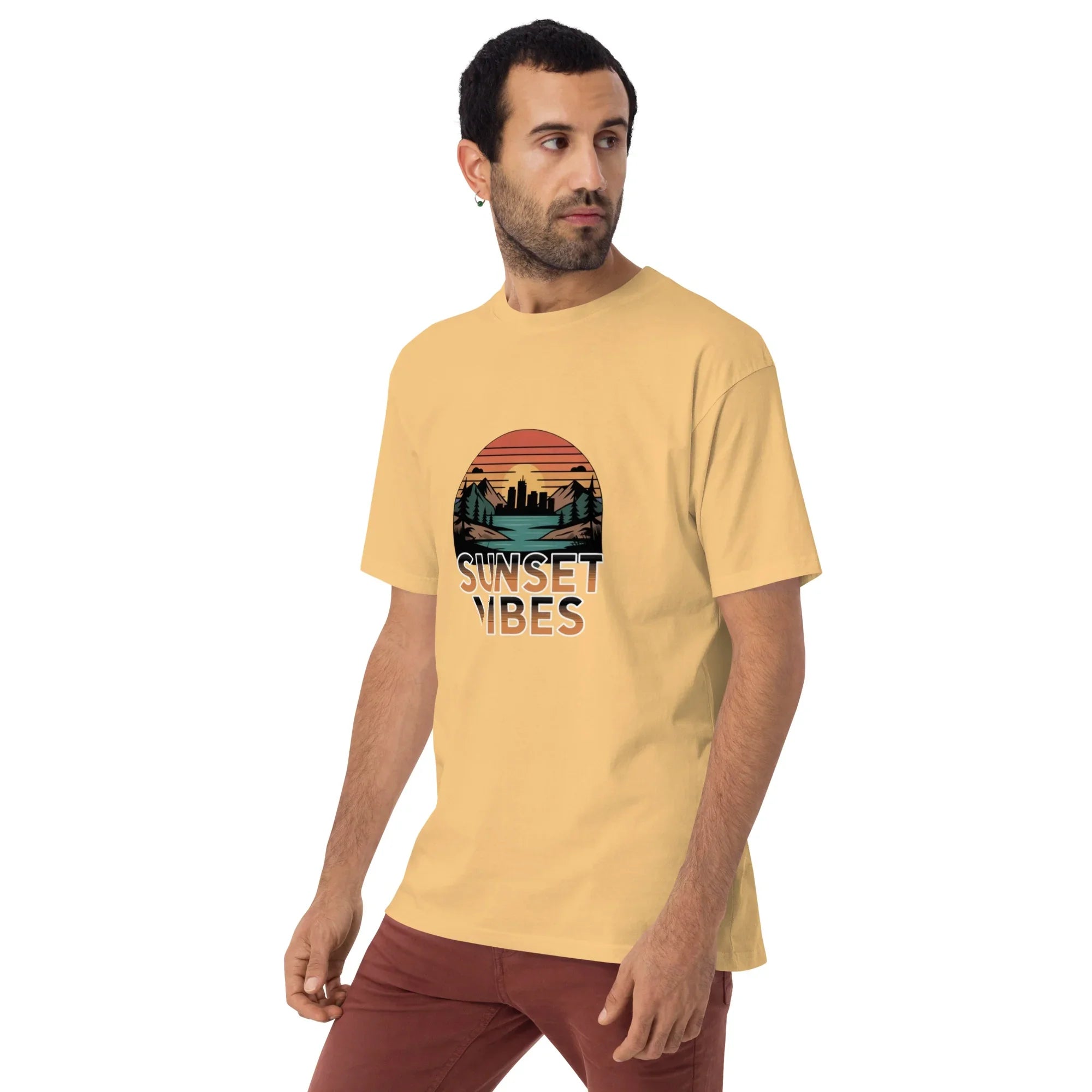 Sunset Vibes – City Escape Tee for Men - RaZits