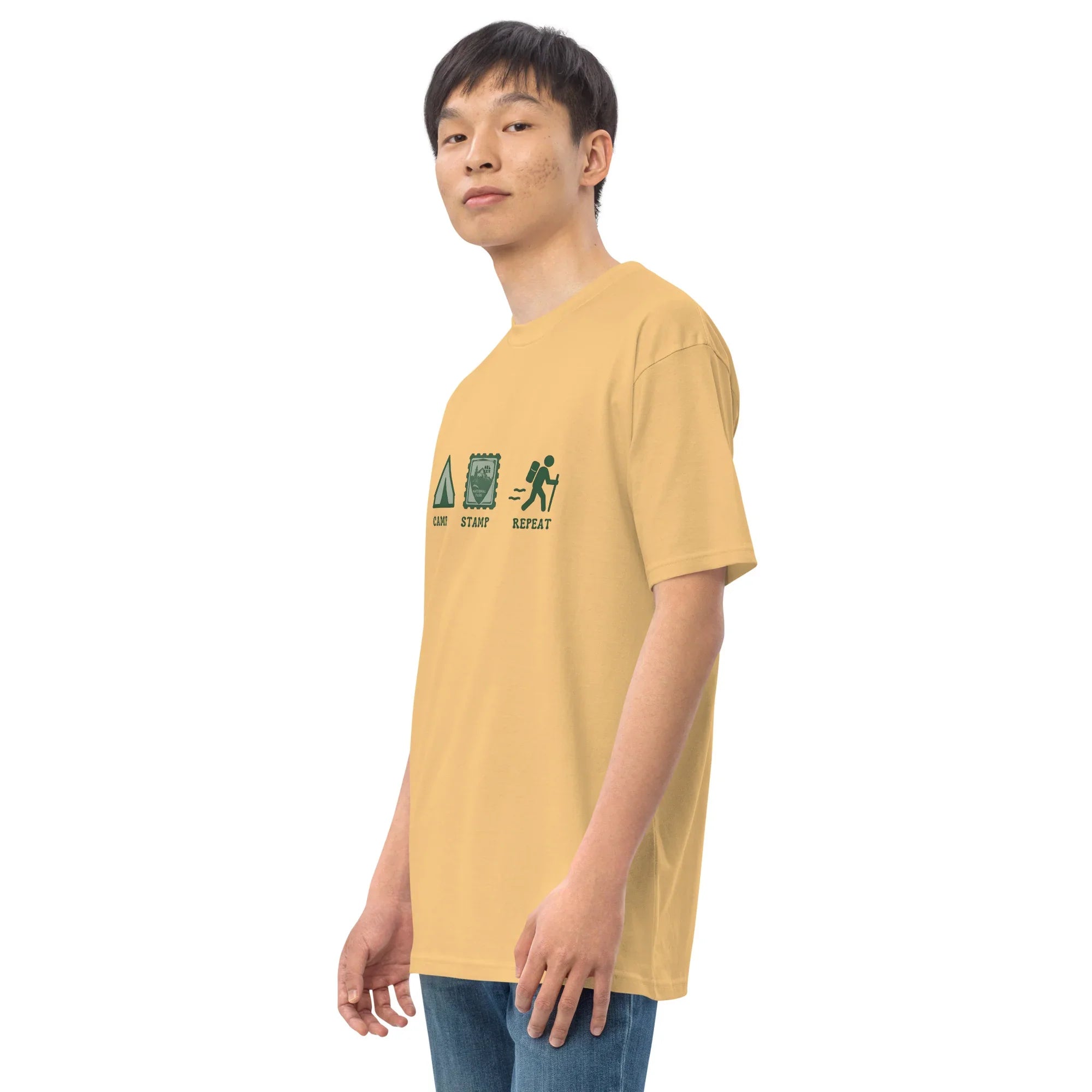 Camp Stamp Repeat Tee – National Park Hiking Shirt - RaZits