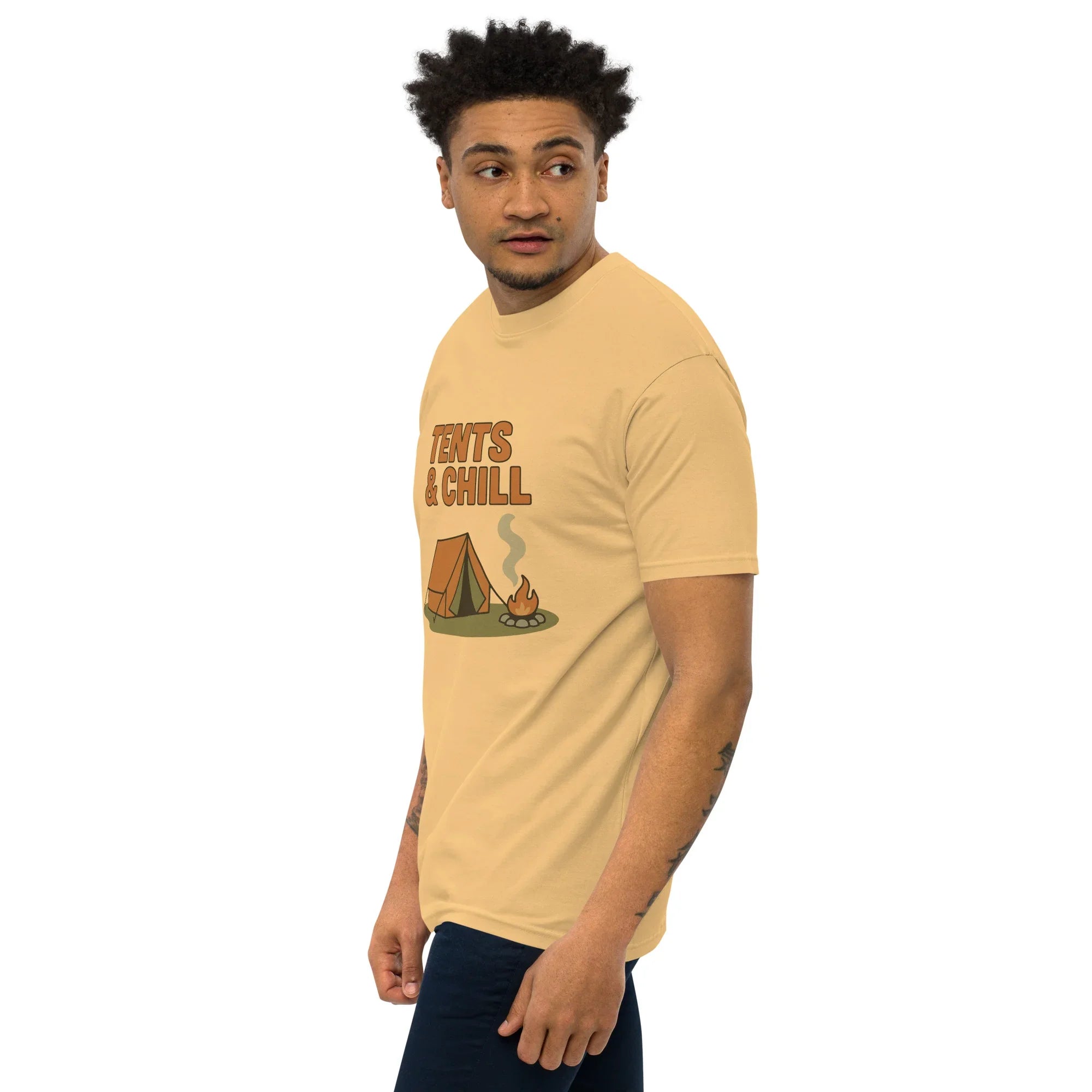 Tents & Chill Tee – Cozy Campfire Graphic Shirt - RaZits
