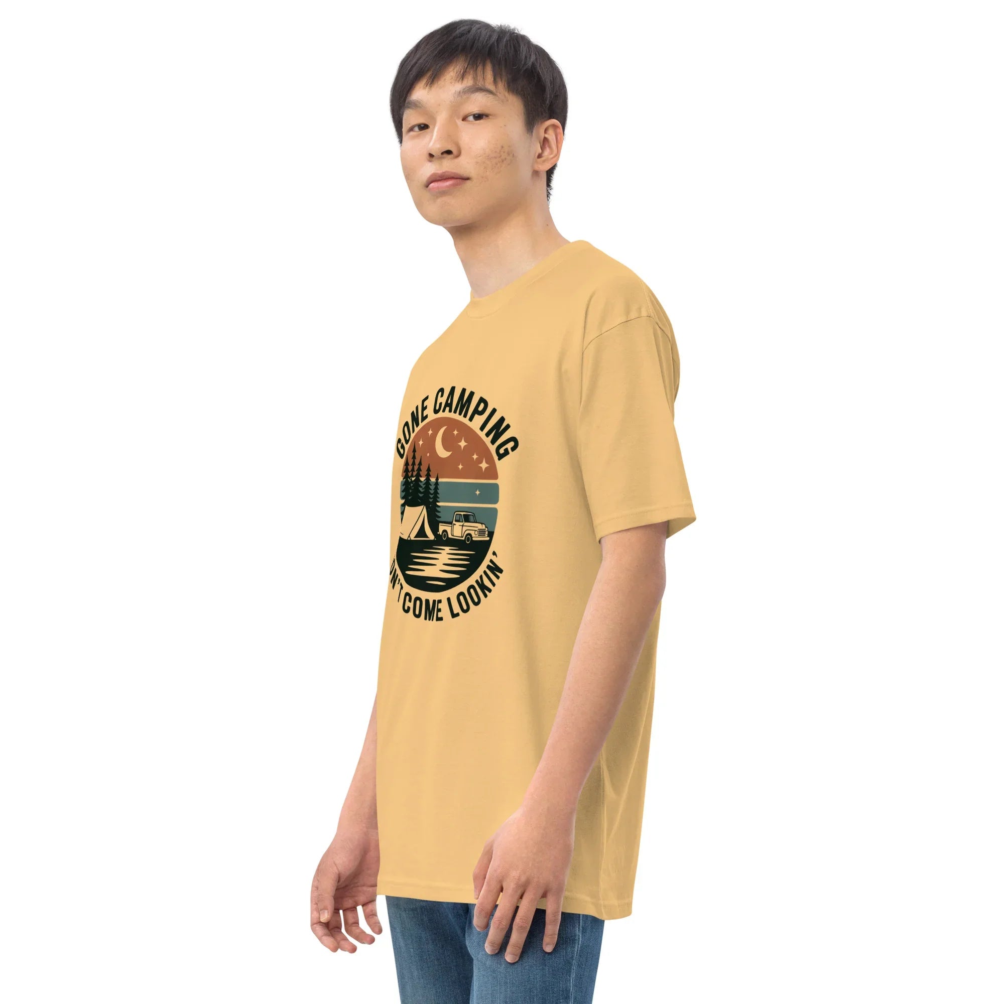 Gone Camping Tee – Retro Tent & Truck Graphic Shirt - RaZits