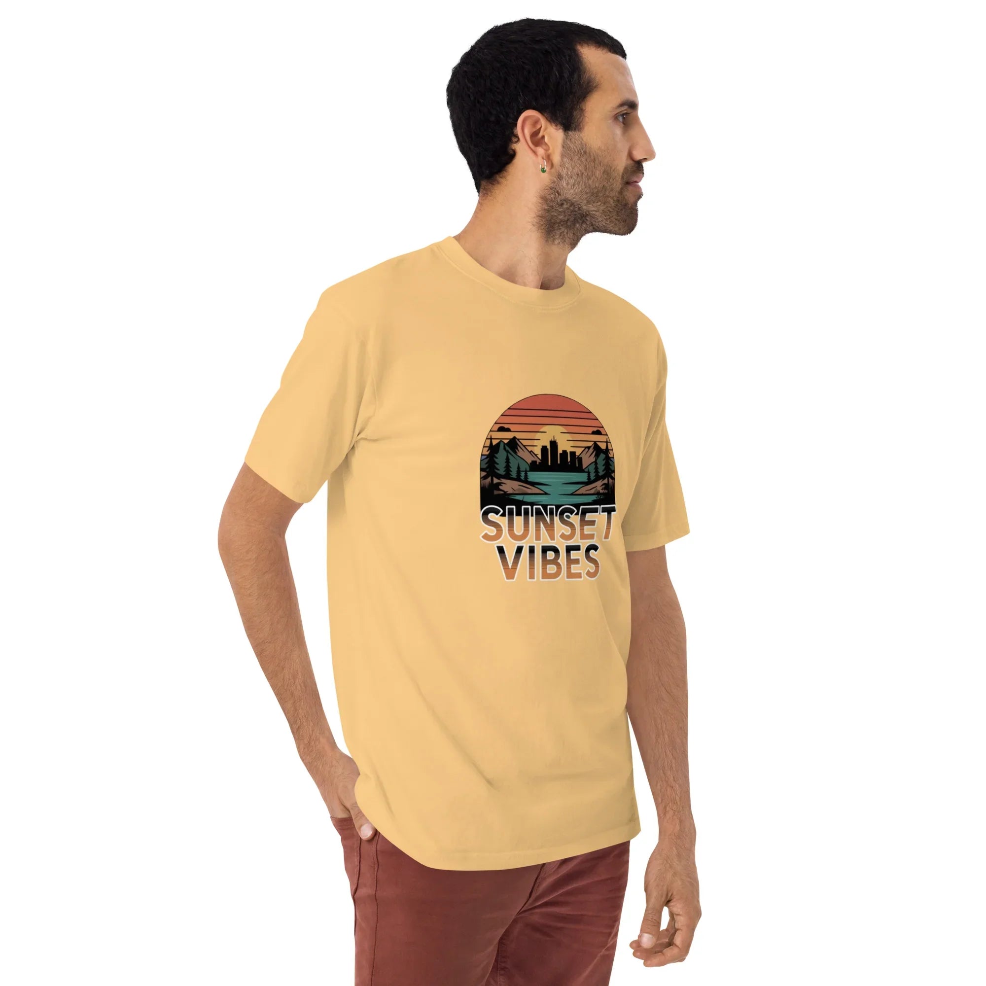 Sunset Vibes – City Escape Tee for Men - RaZits