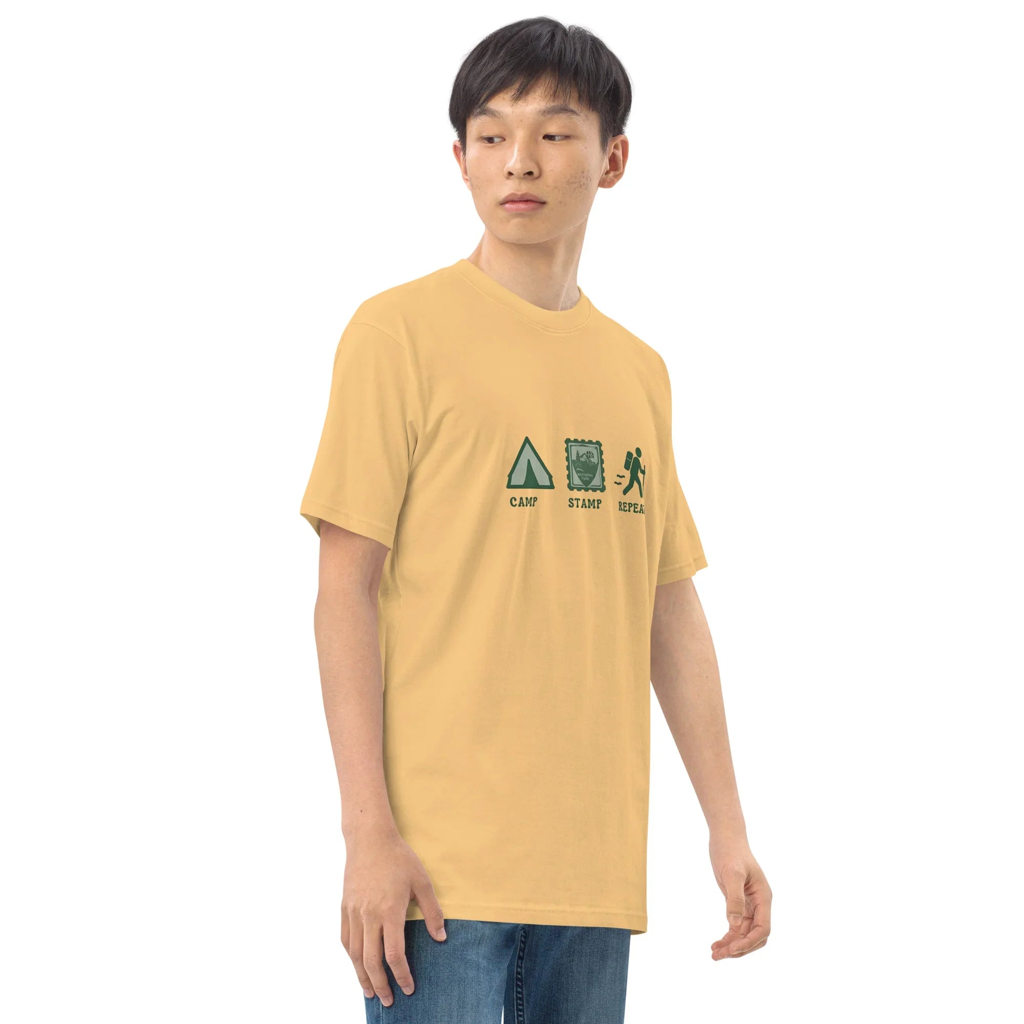 Camp Stamp Repeat Tee – National Park Hiking Shirt - RaZits