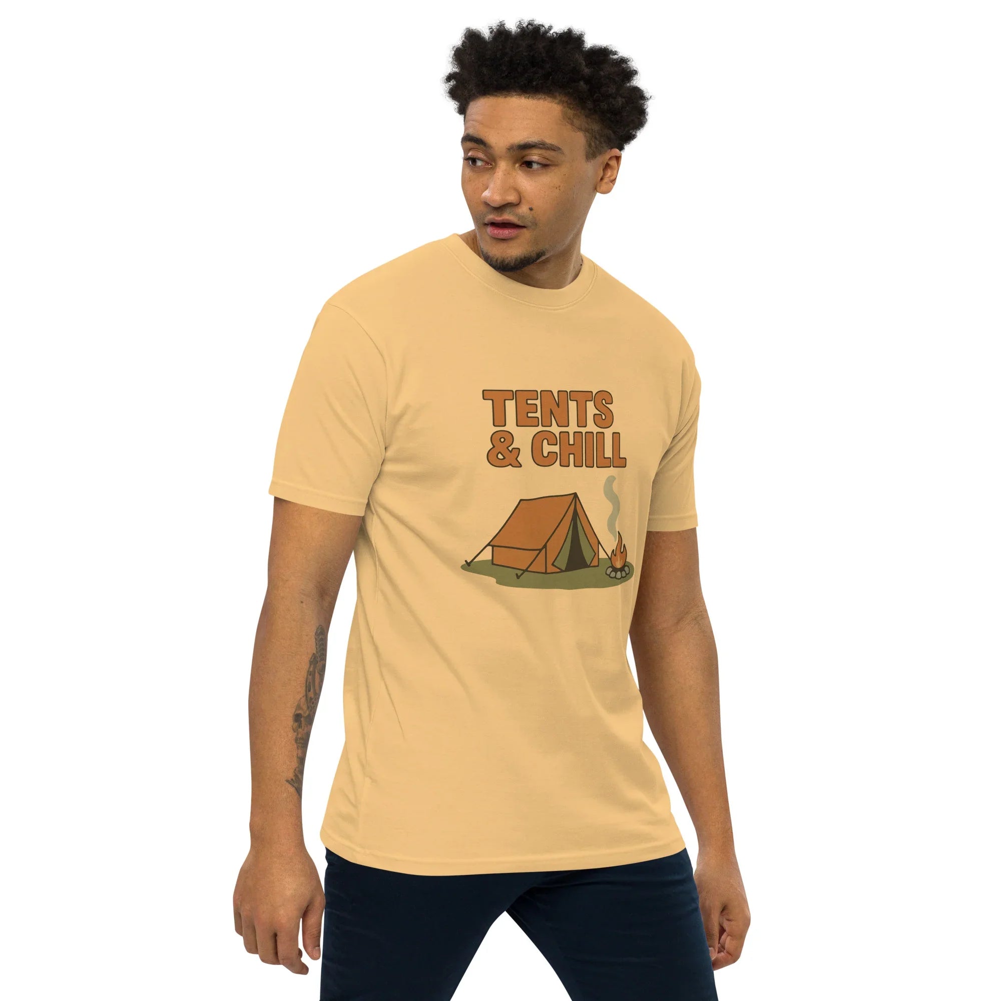 Tents & Chill Tee – Cozy Campfire Graphic Shirt - RaZits