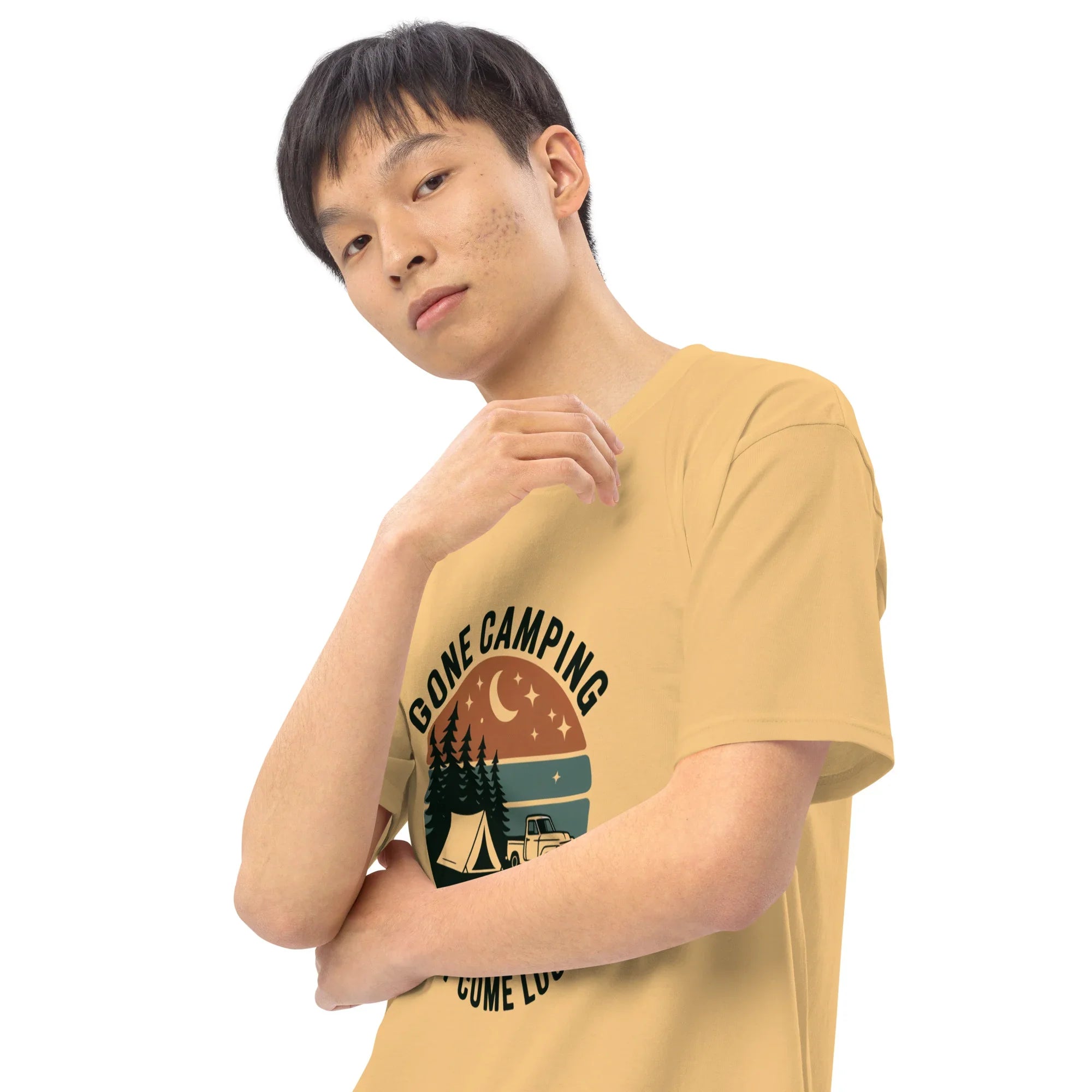 Gone Camping Tee – Retro Tent & Truck Graphic Shirt - RaZits