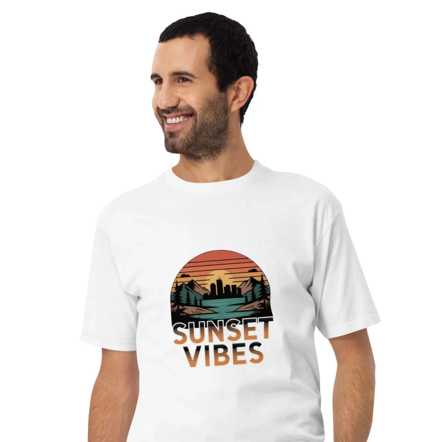 Sunset Vibes – City Escape Tee for Men - RaZits