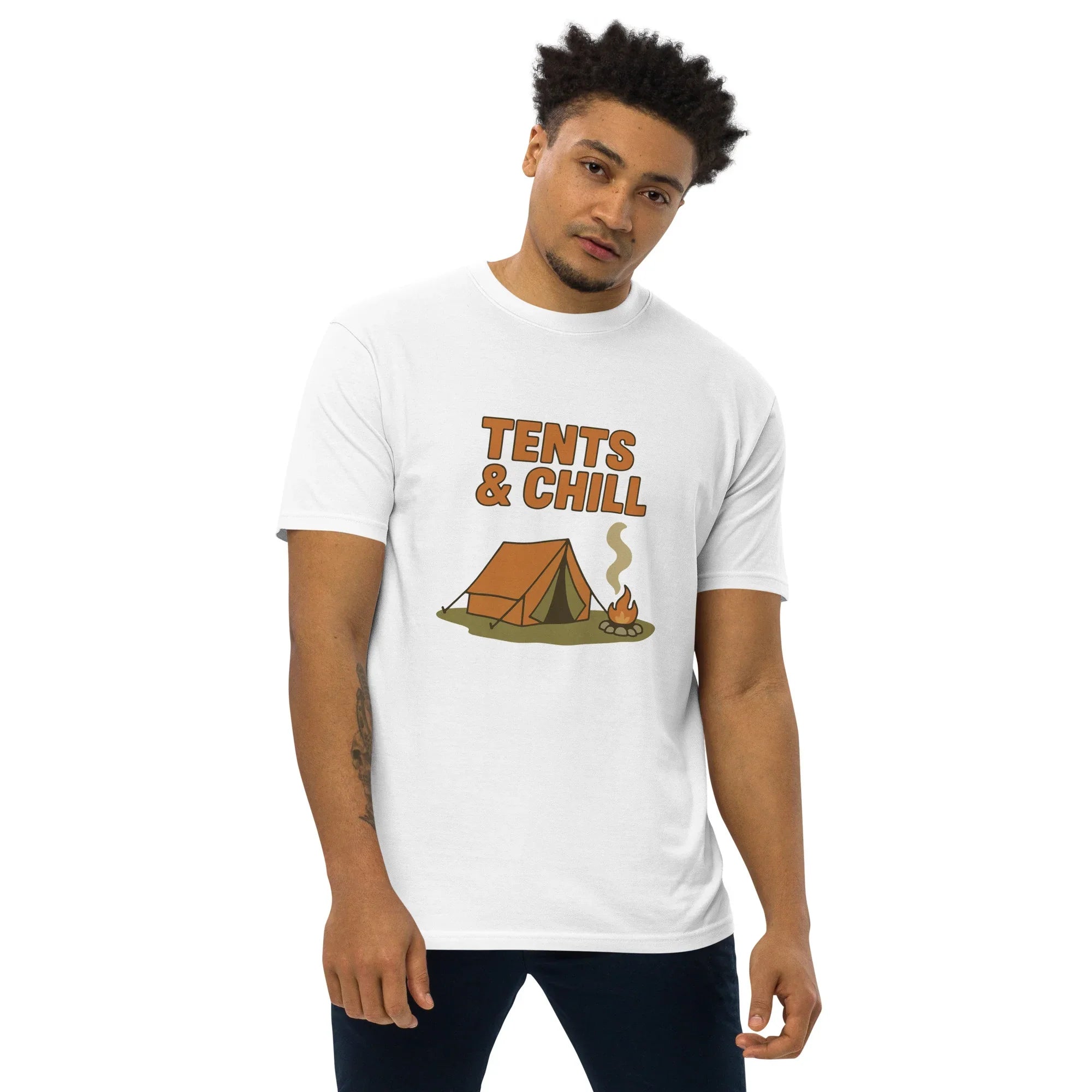 Tents & Chill Tee – Cozy Campfire Graphic Shirt - RaZits