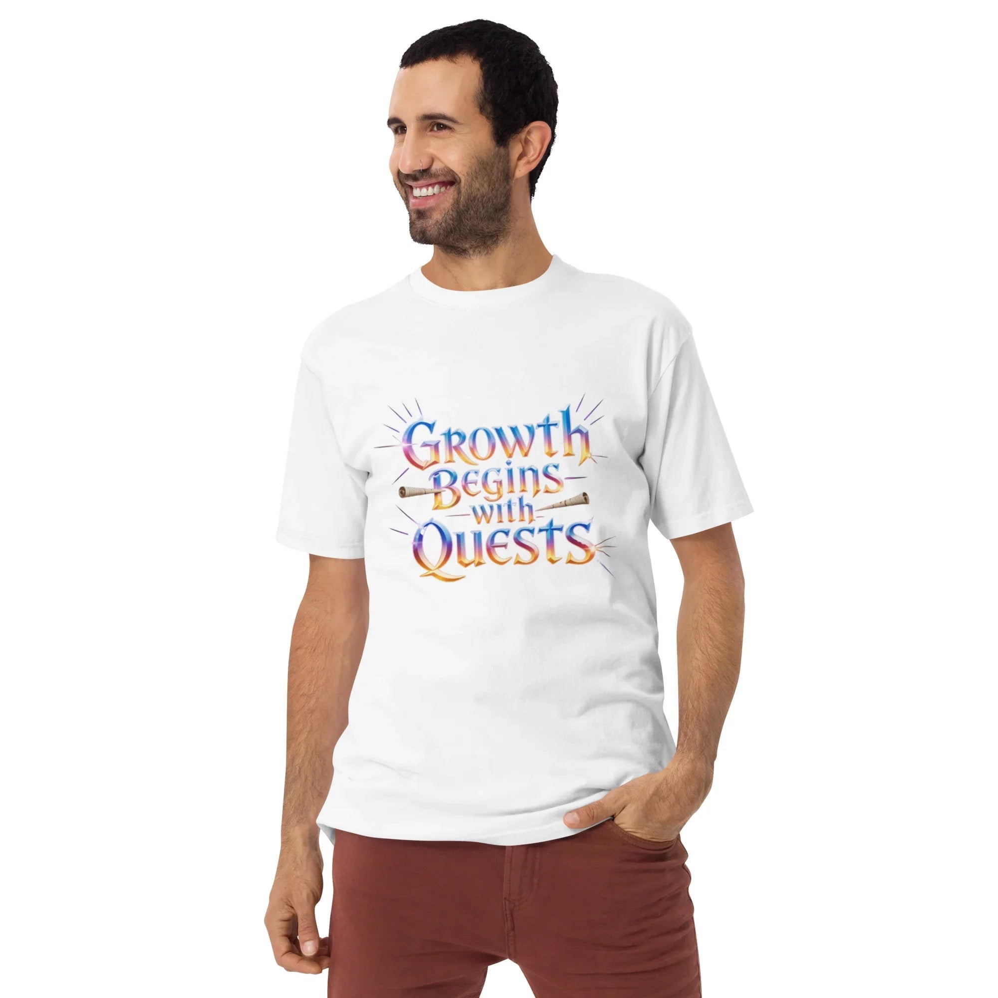 Growth Begins with Quests – RPG T-Shirt - RaZits