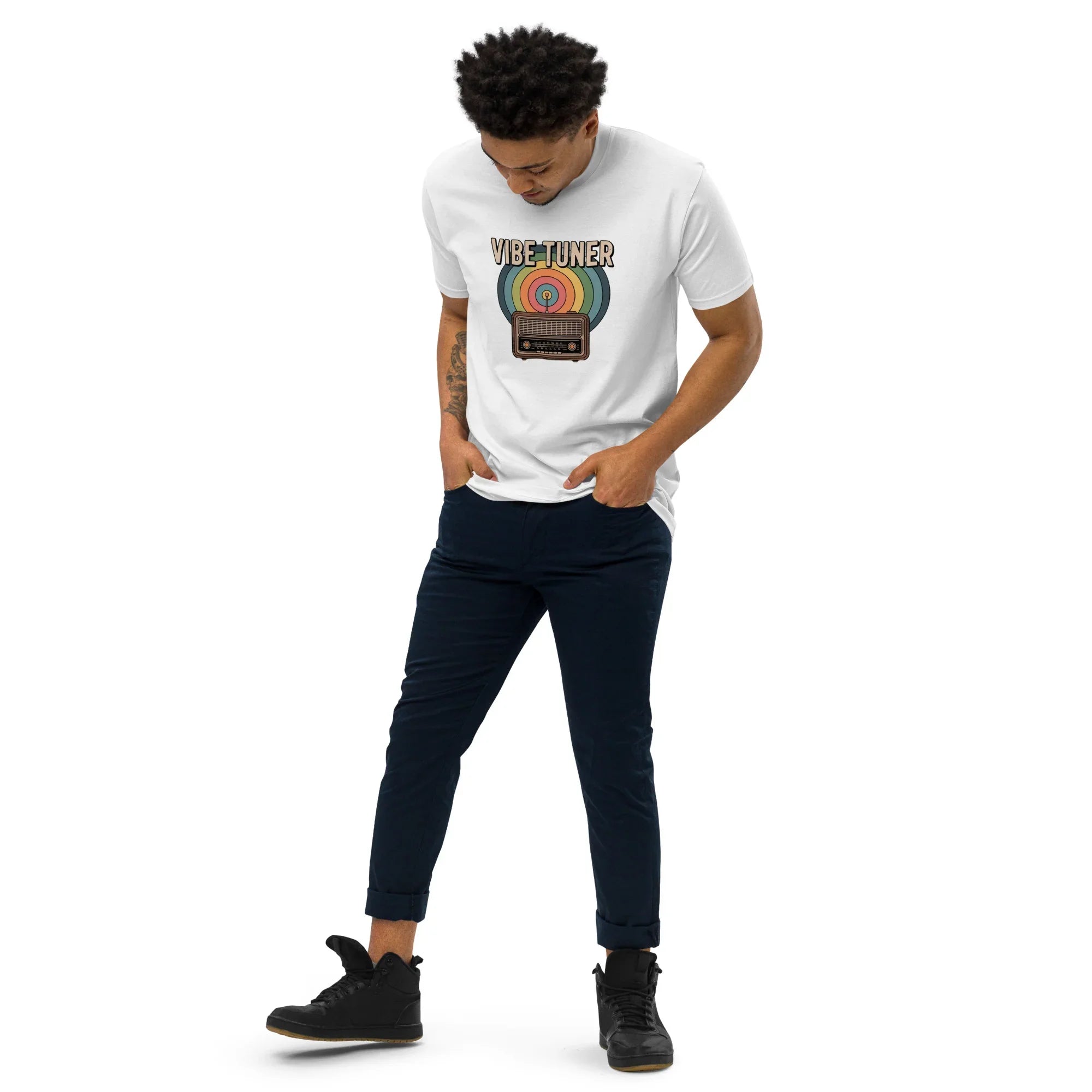 Vibe Tuner – Retro Radio Graphic Tee for Men - RaZits
