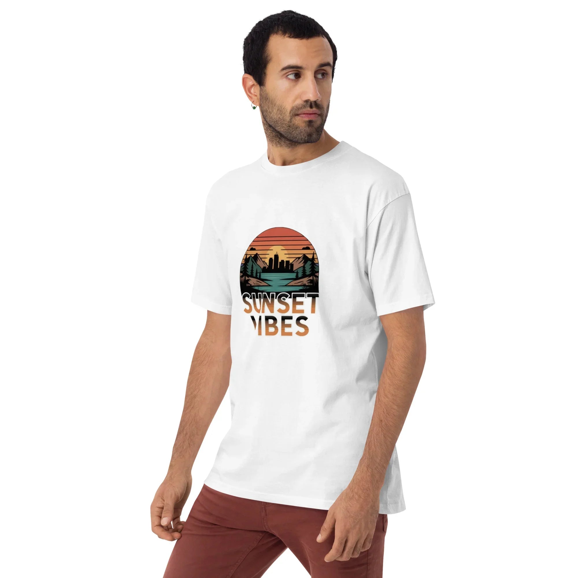 Sunset Vibes – City Escape Tee for Men - RaZits