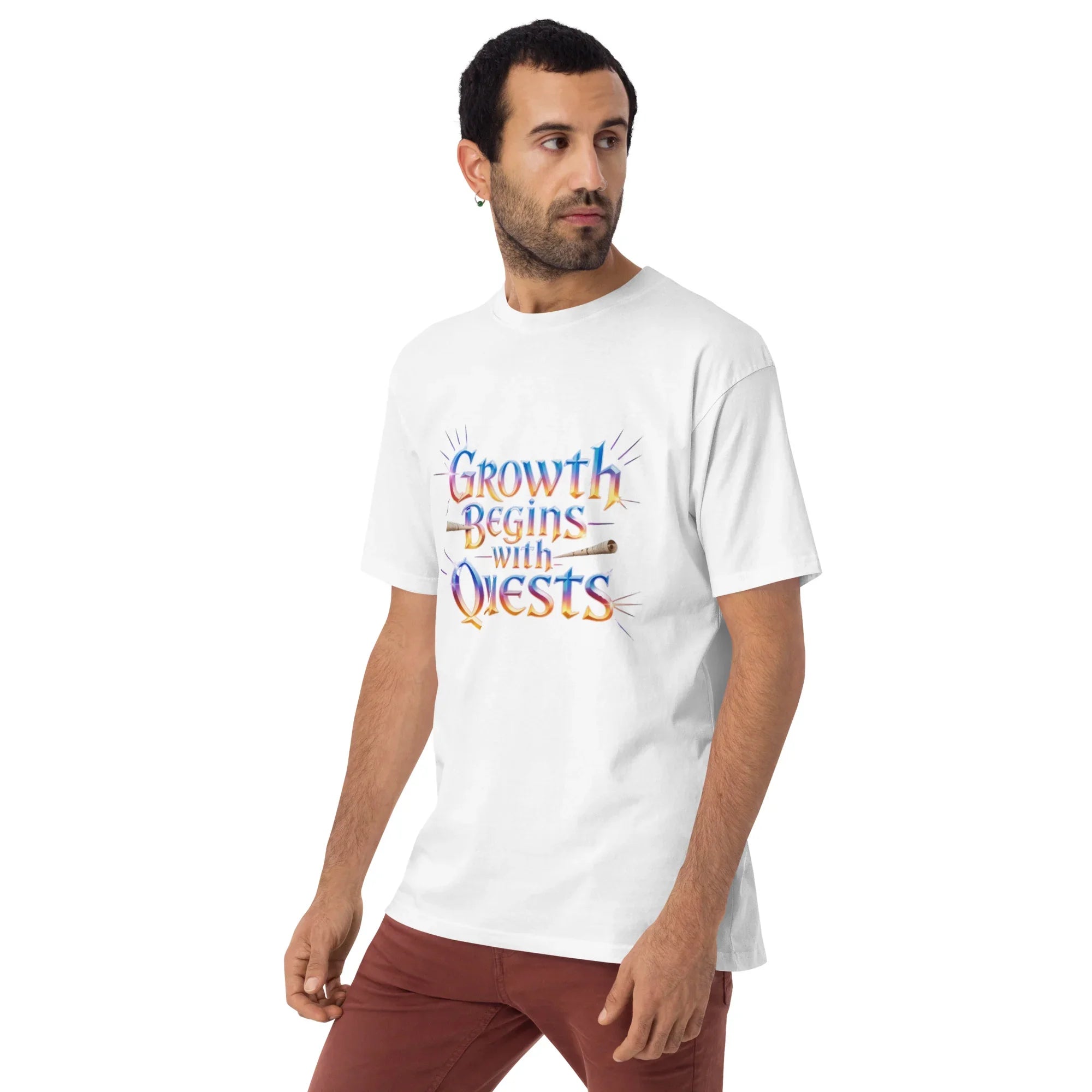 Growth Begins with Quests – RPG T-Shirt - RaZits