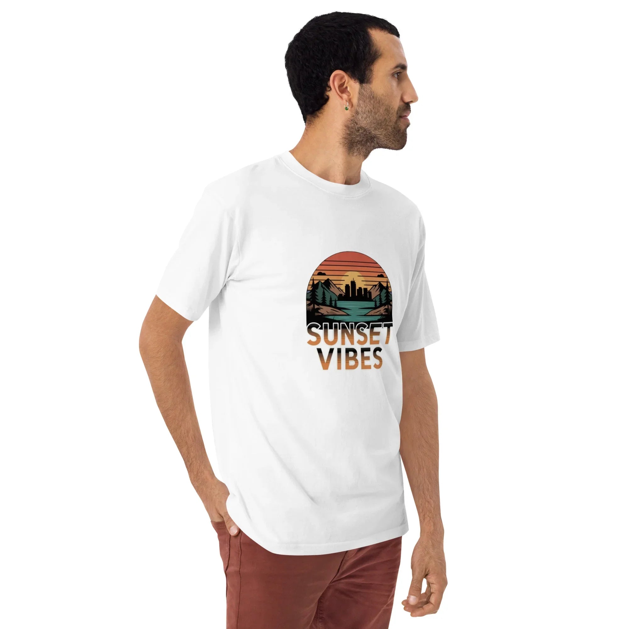 Sunset Vibes – City Escape Tee for Men - RaZits