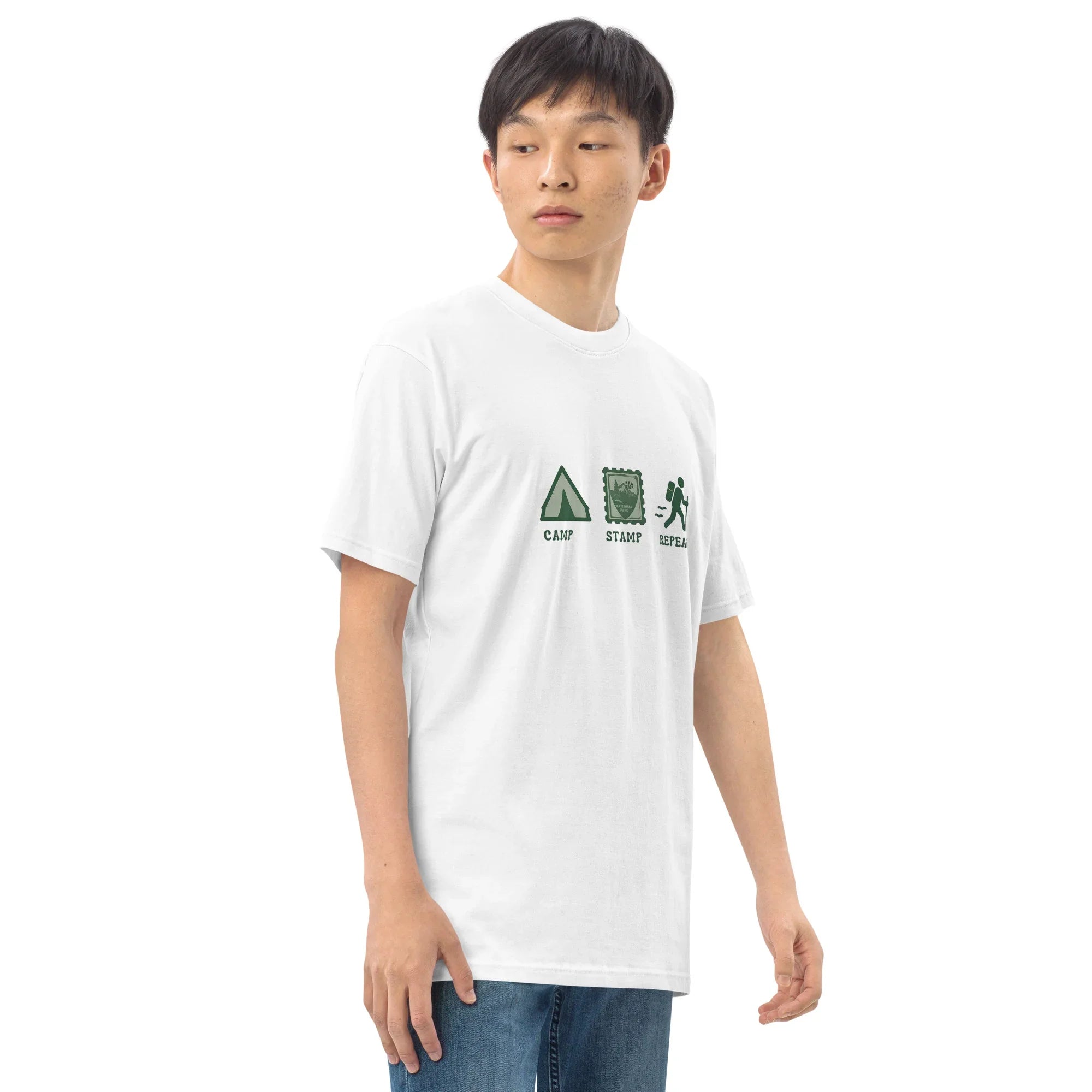 Camp Stamp Repeat Tee – National Park Hiking Shirt - RaZits