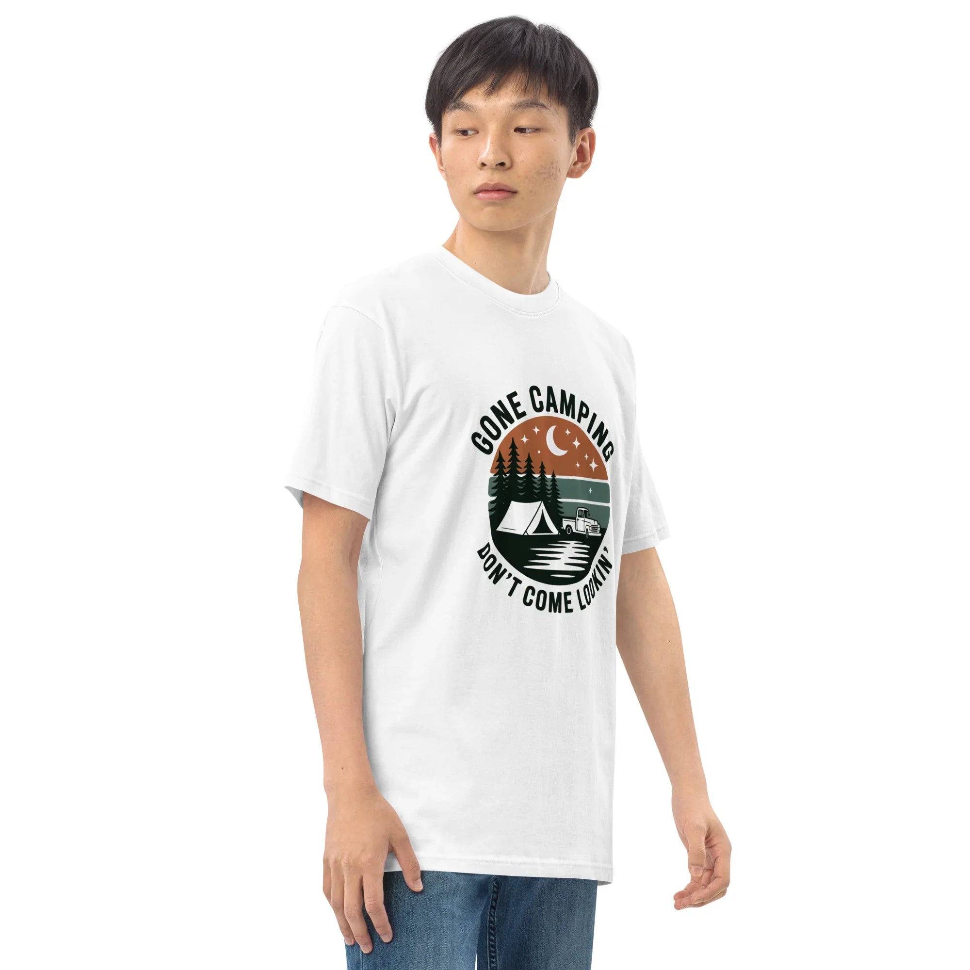 Gone Camping Tee – Retro Tent & Truck Graphic Shirt - RaZits