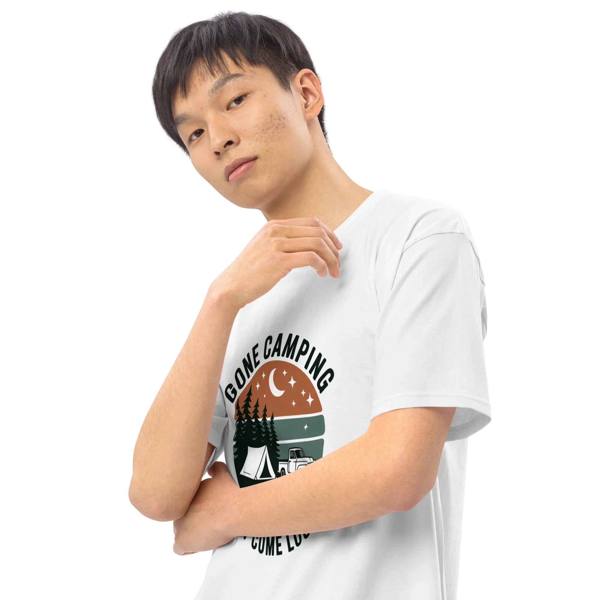 Gone Camping Tee – Retro Tent & Truck Graphic Shirt - RaZits