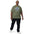 Rocky Mountain National Park vintage Longs Peak badge t-shirt in moss worn by a model, front view