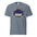 Death Valley National Park vintage night sky badge t-shirt in blue jean, front view of the garment-dyed heavyweight tee