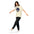 Death Valley National Park vintage night sky badge t-shirt in ivory worn by a model, front view