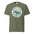 Grand Teton National Park vintage moose badge t-shirt in moss, front view of the garment-dyed heavyweight tee