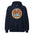 Zion National Park vintage The Narrows canyon badge hoodie in navy, front view of the heavyweight pullover
