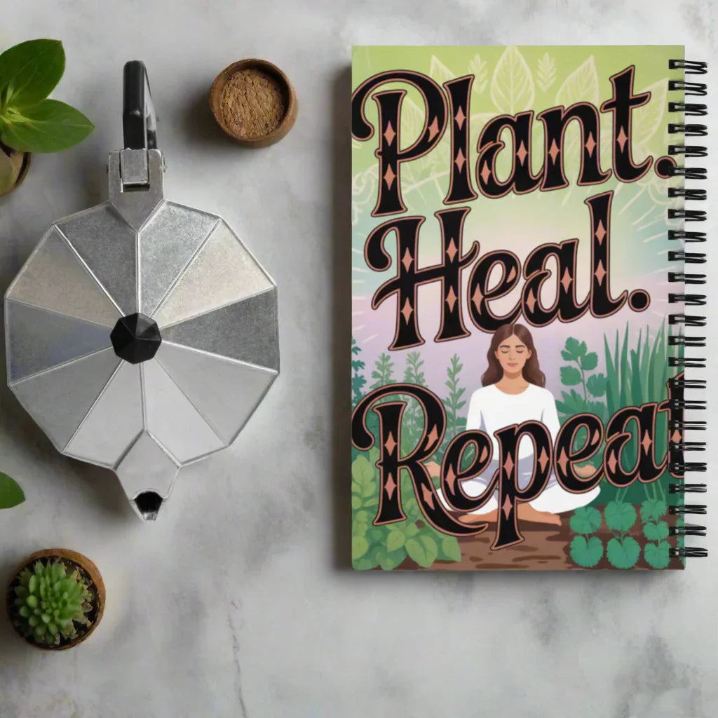 Plant Heal Repeat Notebook – Mindful Gardening & Self-Care Art - RaZits