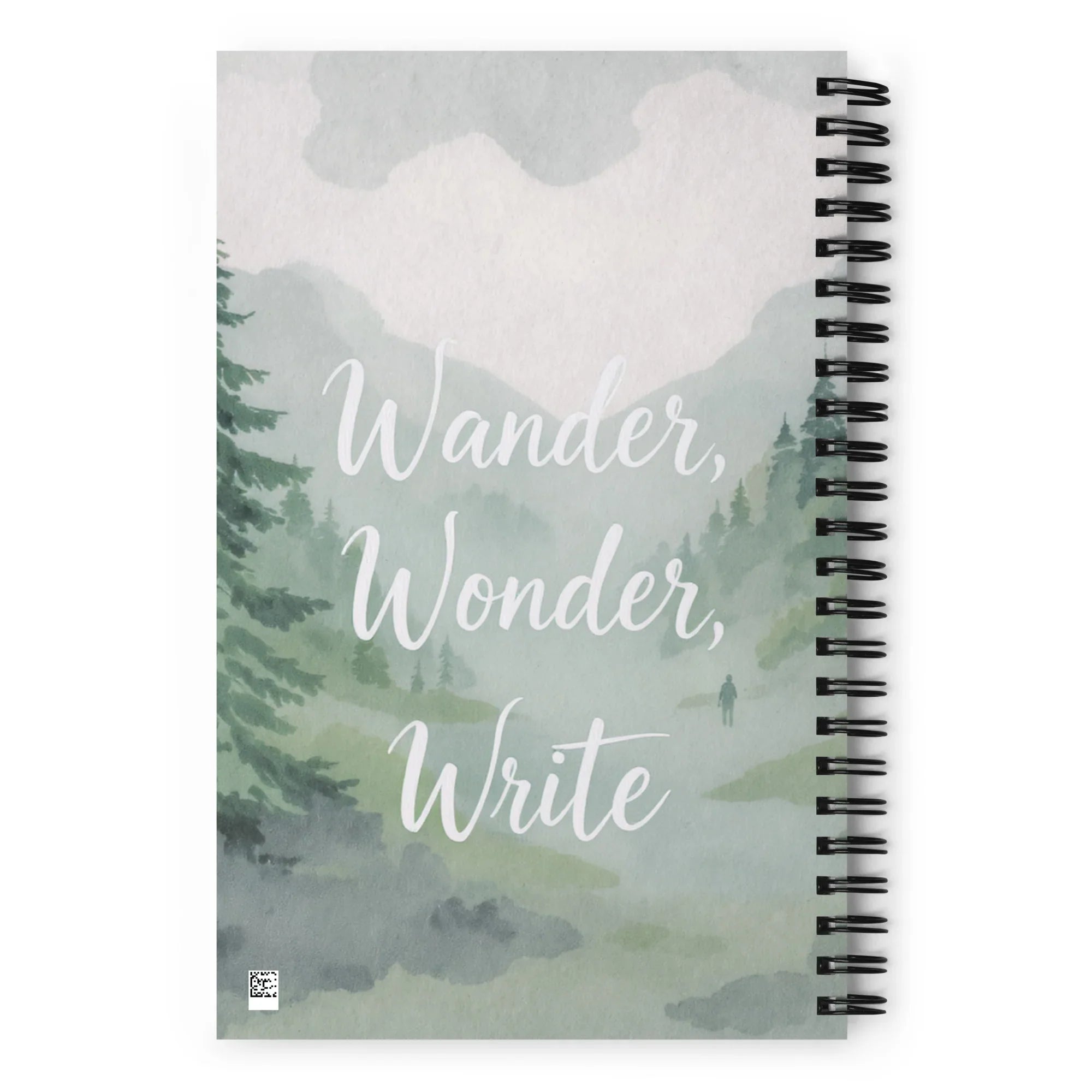 Wander, Wonder, Write – Watercolor Adventure Spiral Notebook - RaZits