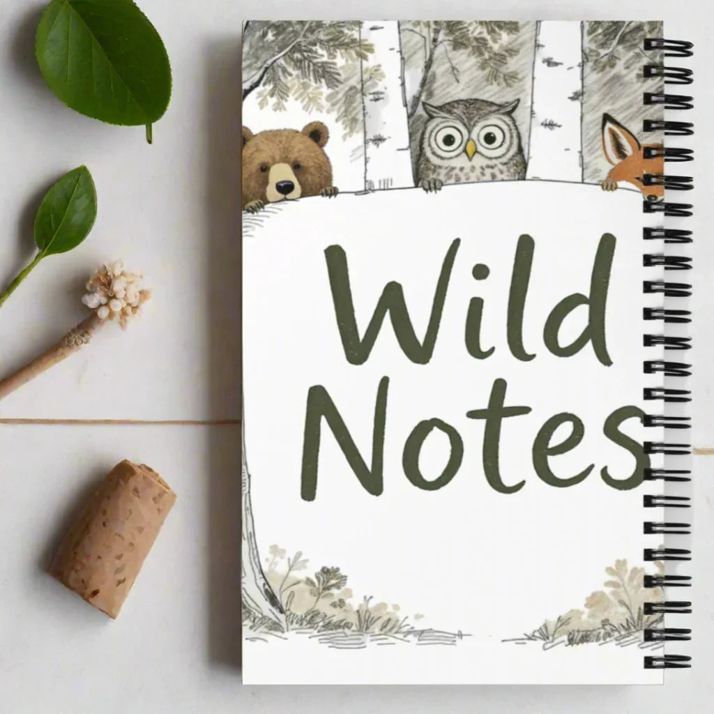 Wild Notes – Forest Animal Sketch Spiral Notebook - RaZits