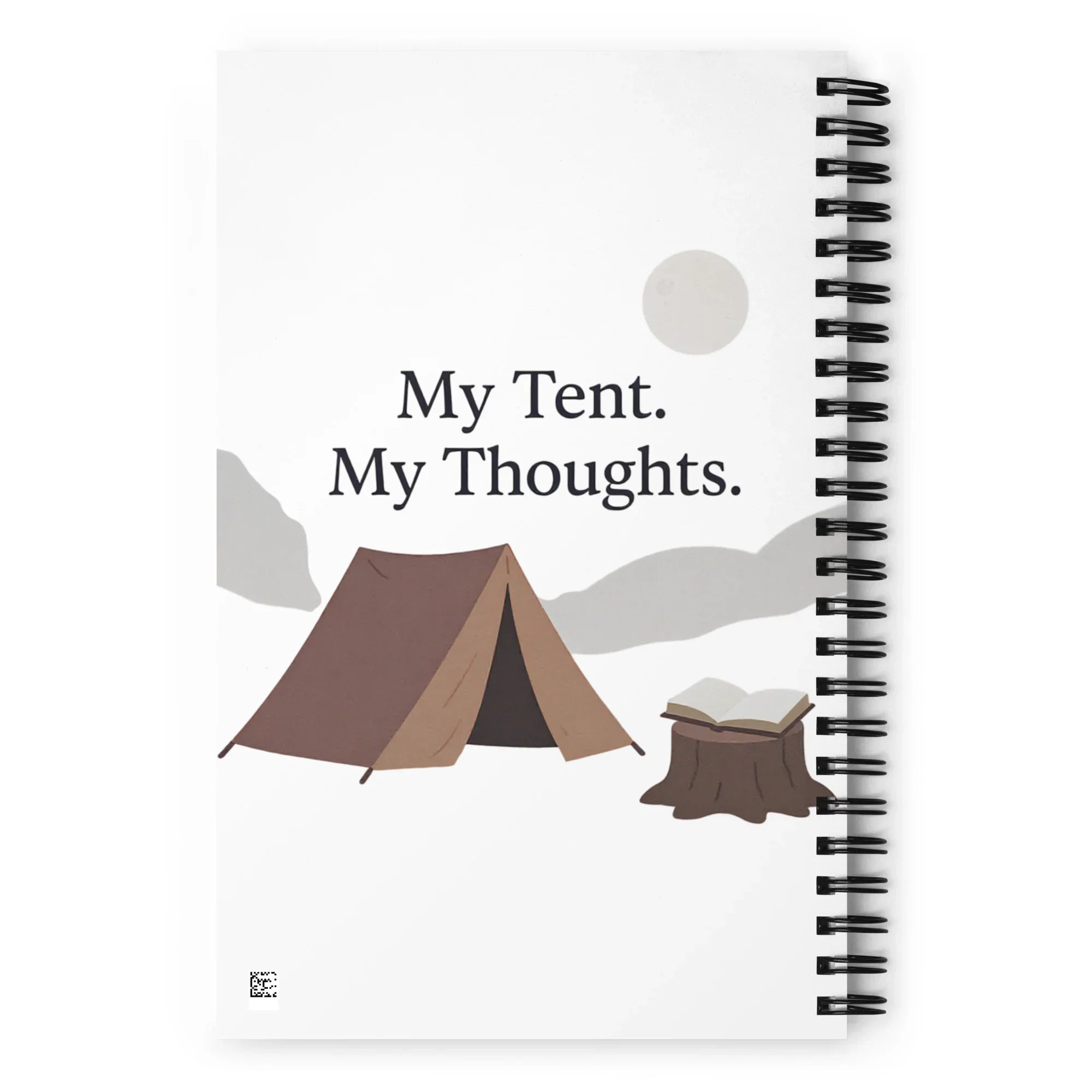 My Tent. My Thoughts. – Minimal Camping Spiral Notebook - RaZits