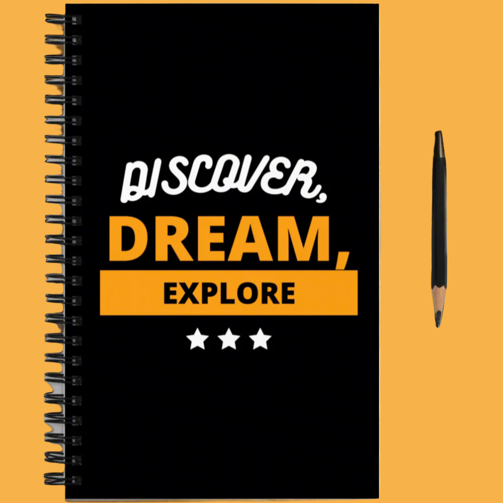 Discover Dream Explore Notebook – Adventure Travel Journal.