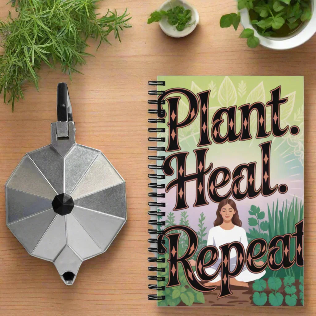Plant Heal Repeat Notebook – Mindful Gardening & Self-Care Art - RaZits